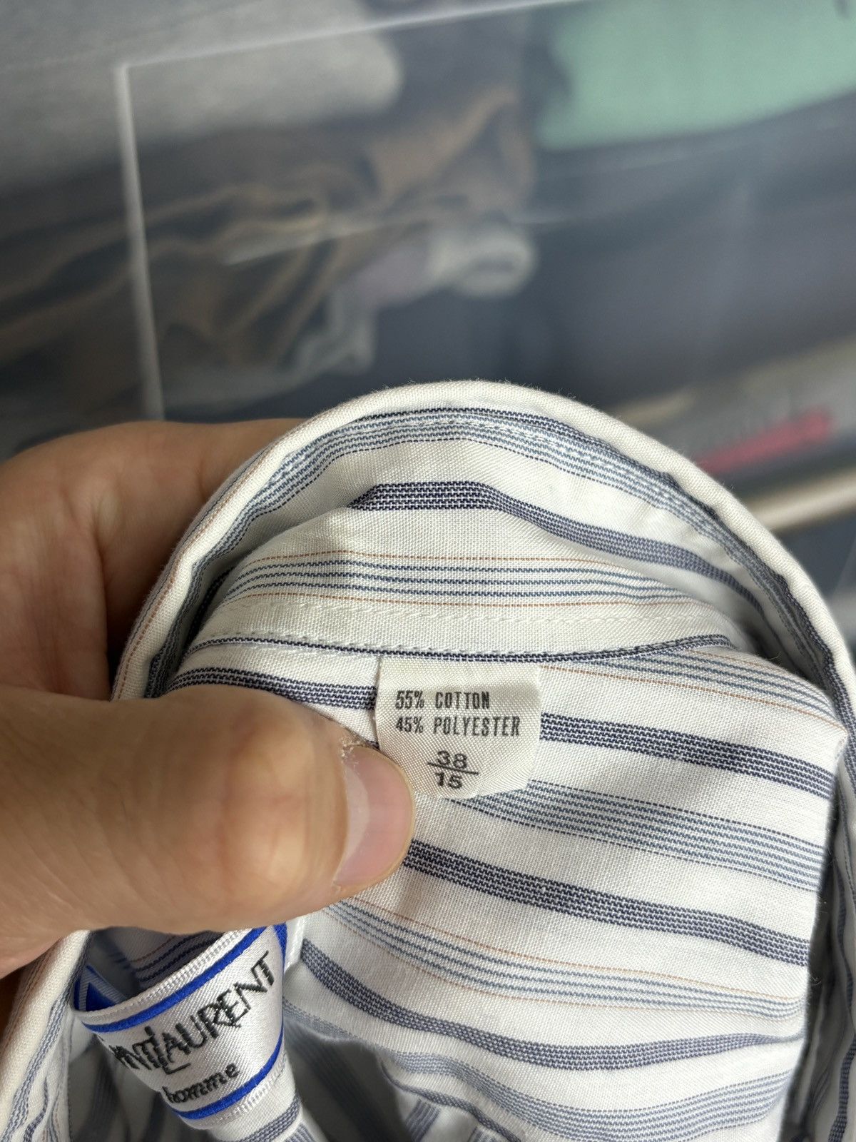 Yves Saint Laurent Yves Saint Laurent Vintage Striped Shirt Size US M / EU 48-50 / 2 - 8 Thumbnail