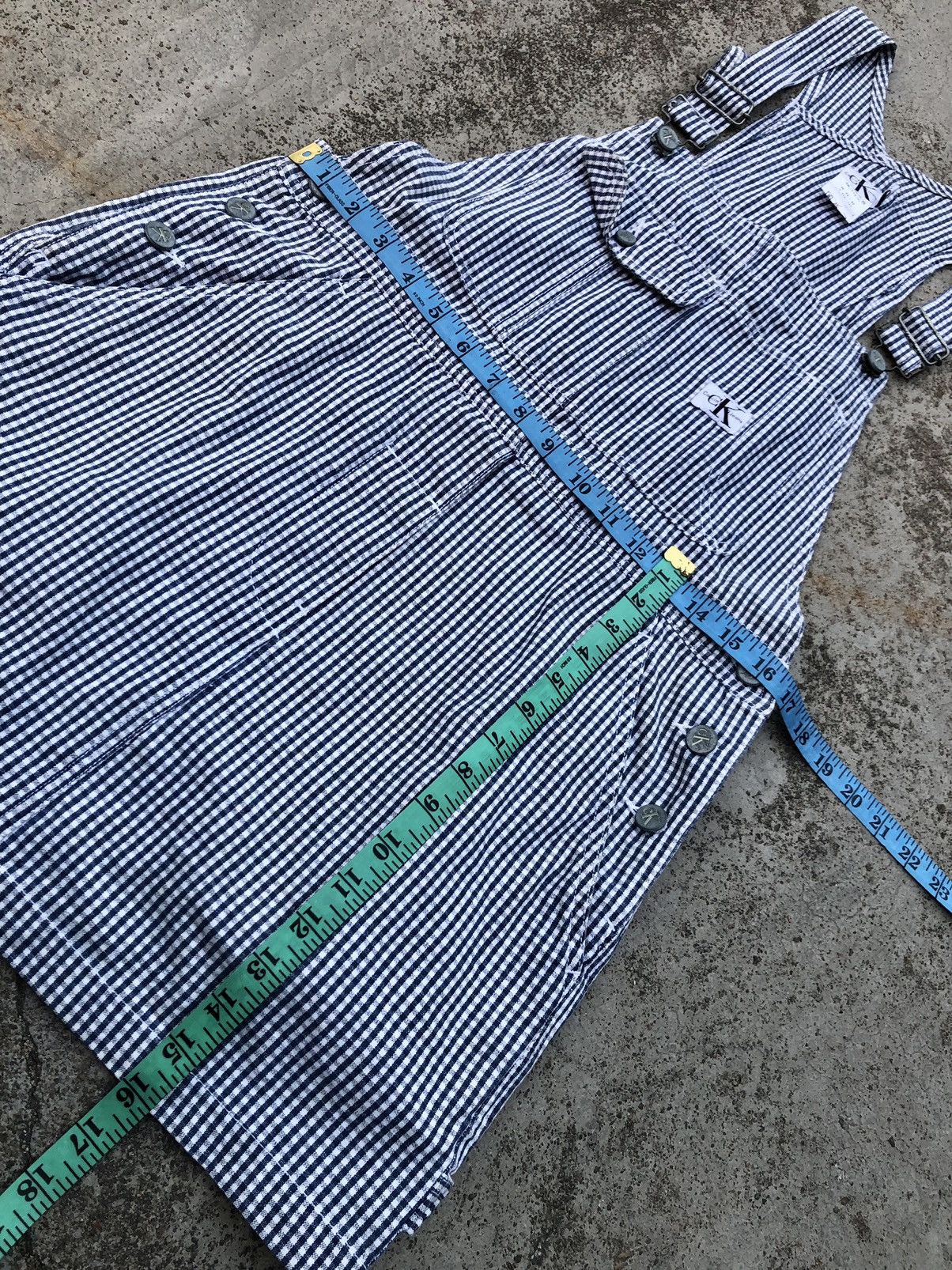 Calvin Klein × Vintage PLAID OVERALL DRESS Size S / US 4 / IT 40 - 6 Thumbnail