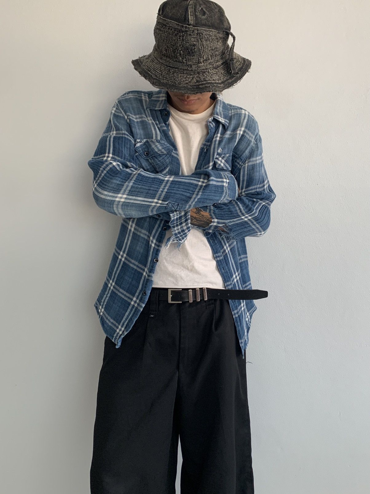 Vintage Sun Faded Vintage Flannel Shirt Distressed ERD Size US S / EU 44-46 / 1 - 4 Thumbnail
