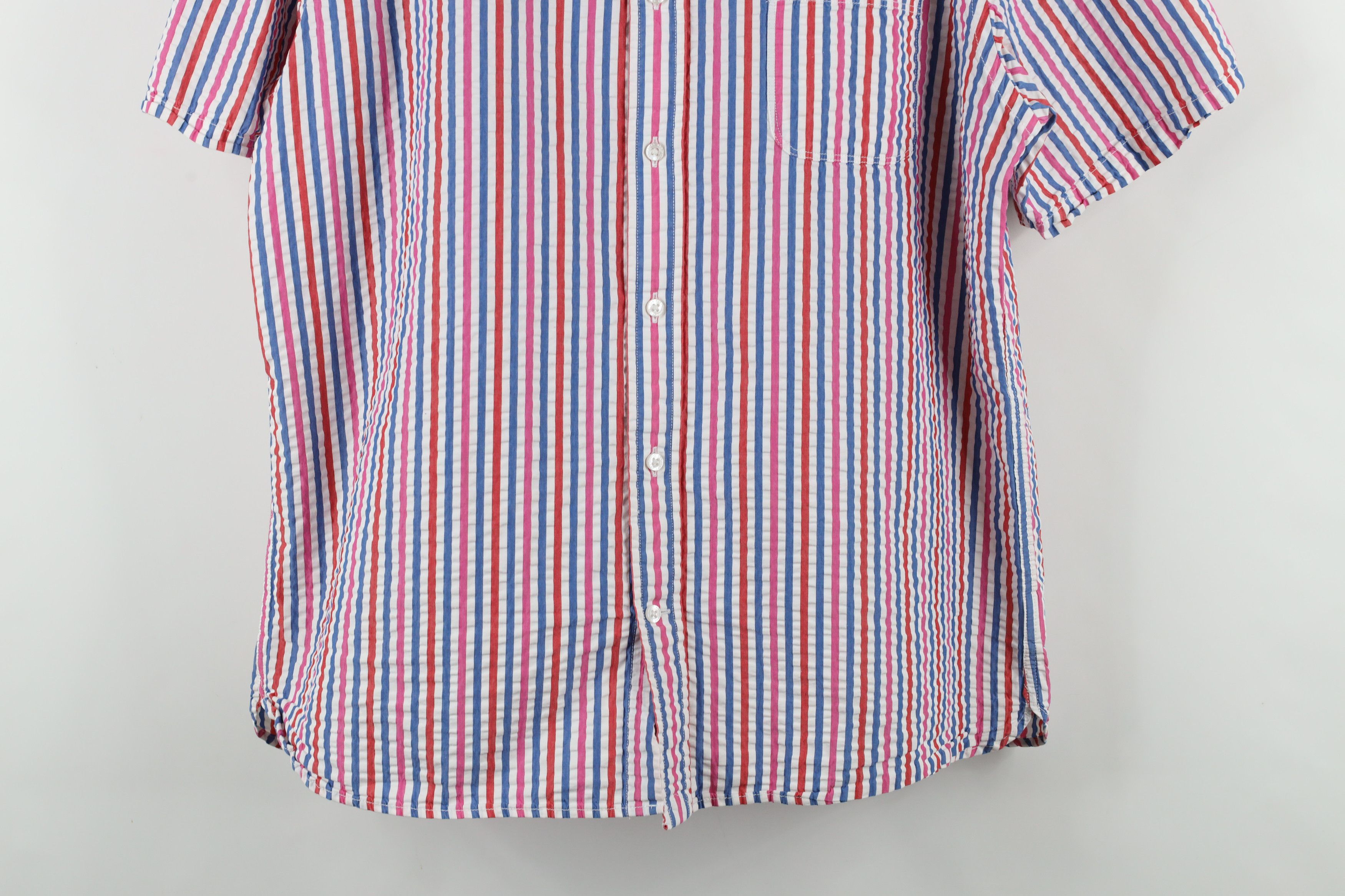 Lands' End × Vintage Vintage Lands End Fit Striped Seer Sucker Button Down Shirt Size US L / EU 52-54 / 3 - 3 Thumbnail