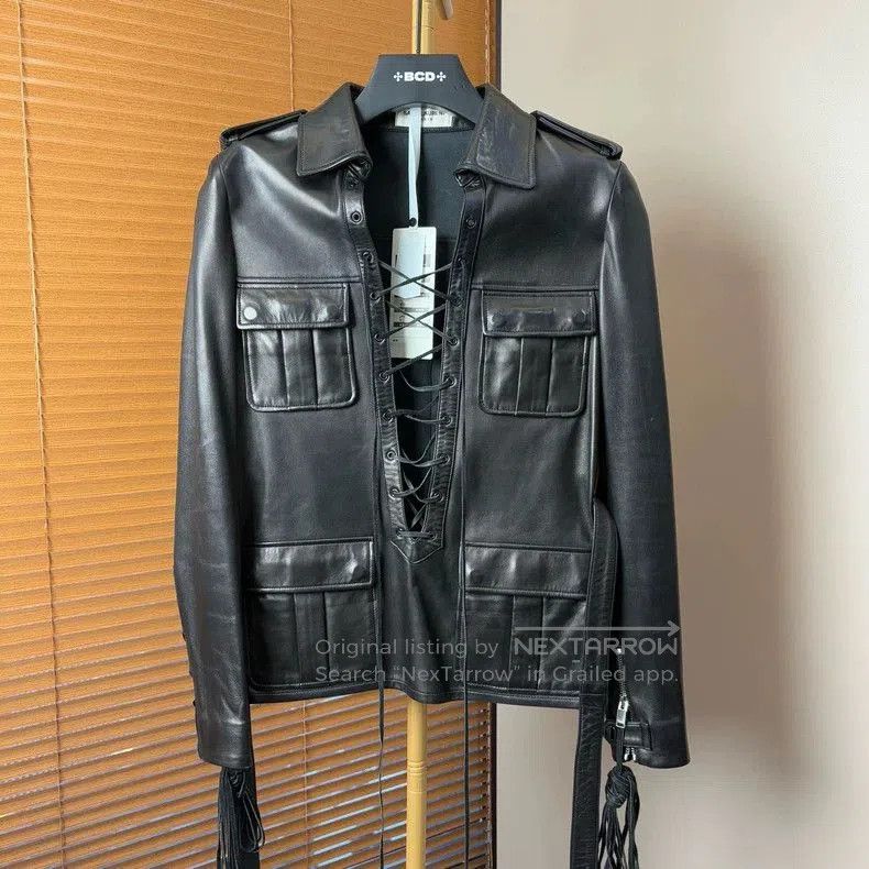 Yves Saint Laurent YSL Black Leather Jacket Coat Size US XS / EU 42 / 0 - 1 Thumbnail