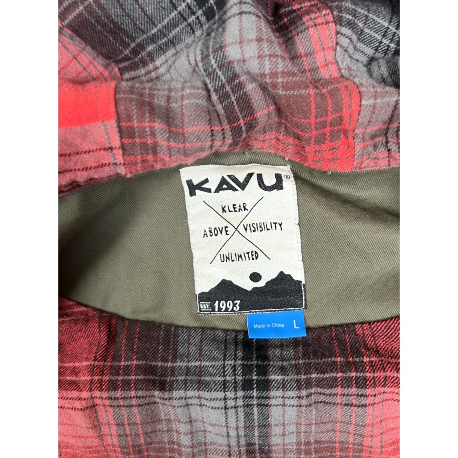 KAVU KAVU Sundowner Jacket Womens L Plaid Flannel Hooded Outerwear Green Size L / US 10 / IT 46 - 7 Thumbnail