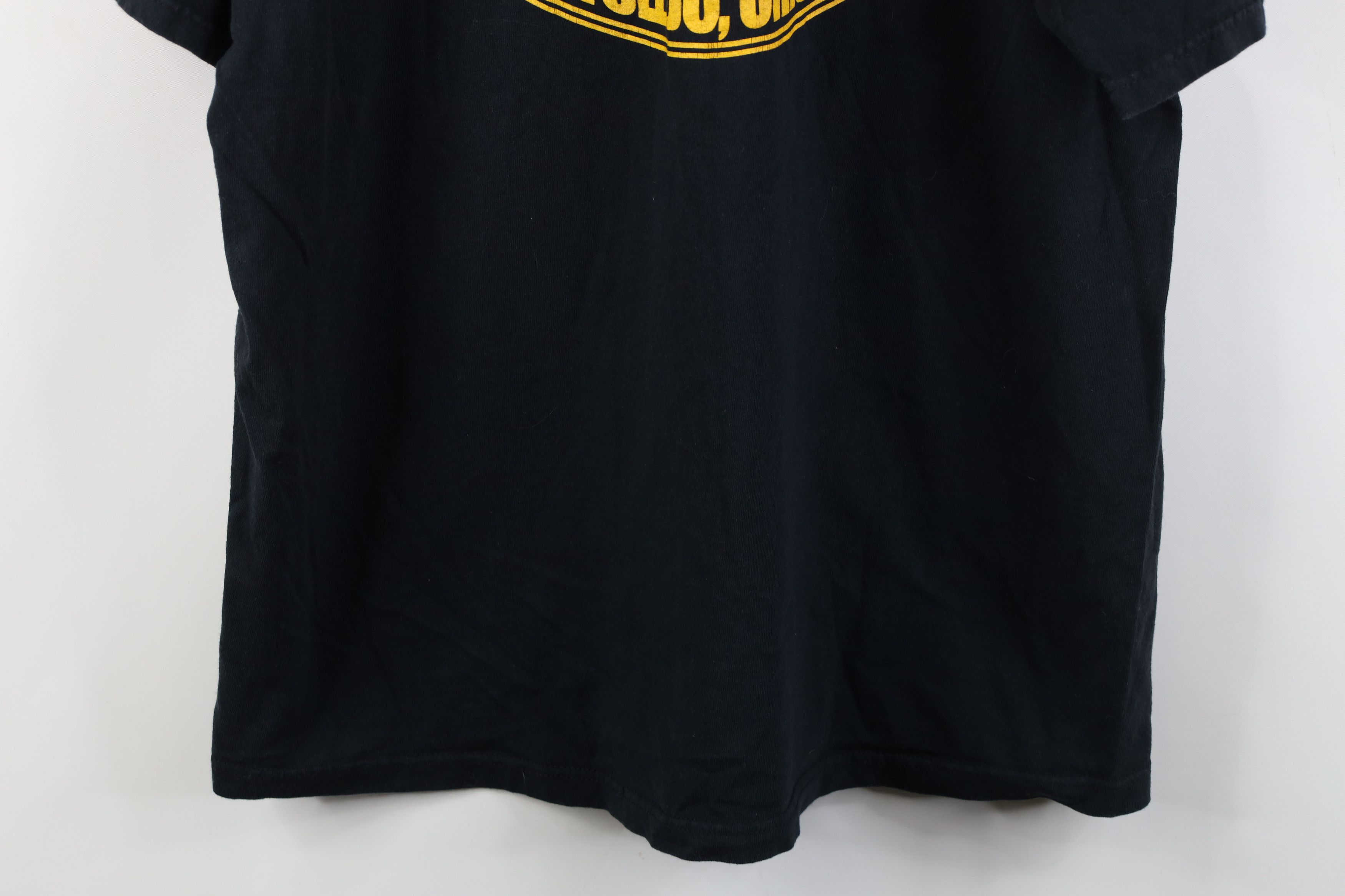 Vintage Vintage 90s Iron Workers Union Fire Flames T-Shirt Black USA Size US XL / EU 56 / 4 - 15 Thumbnail
