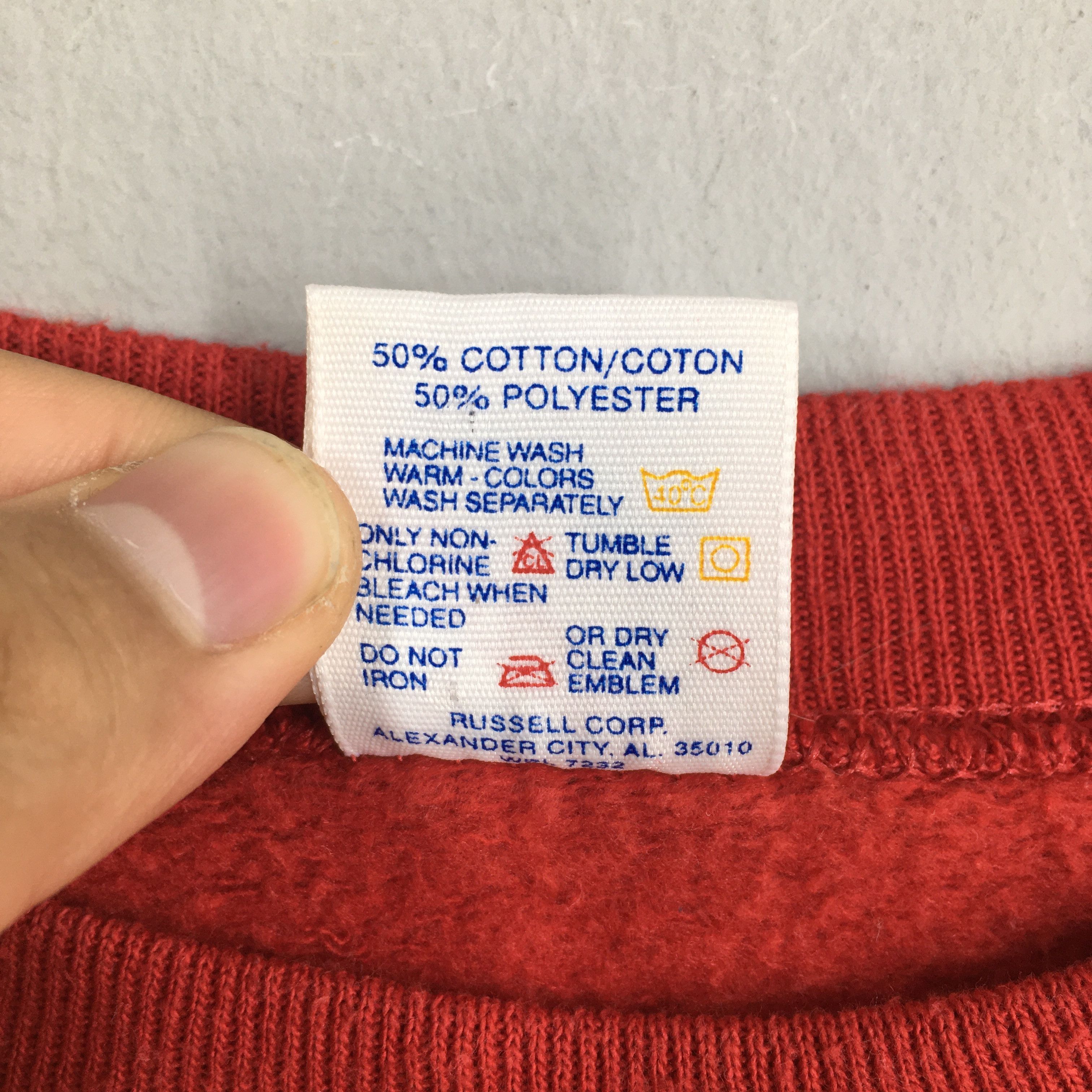 Jerzees Vintage 90s Jerzees Usa Red Chilli Sweatshirt 2XLarge Size US XXL / EU 58 / 5 - 5 Thumbnail