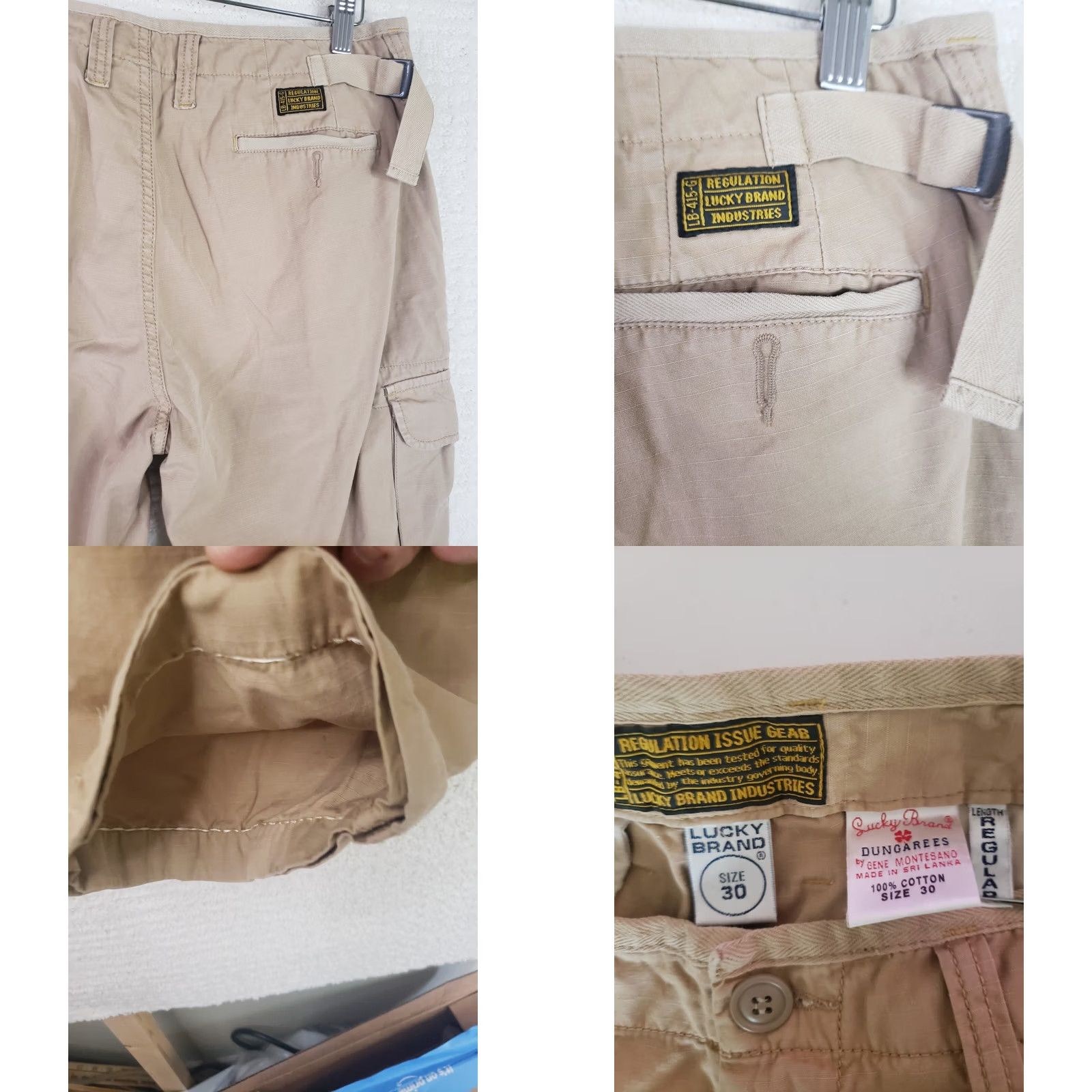 Lucky Brand Lucky Brand Pants Men 30x30 Tan Ripstop Cargo Pocket Straight Relaxed Mid Rise 30 In Beige Army Military 30x30 Casual Workwear Size US 30 / EU 46 - 9 Thumbnail