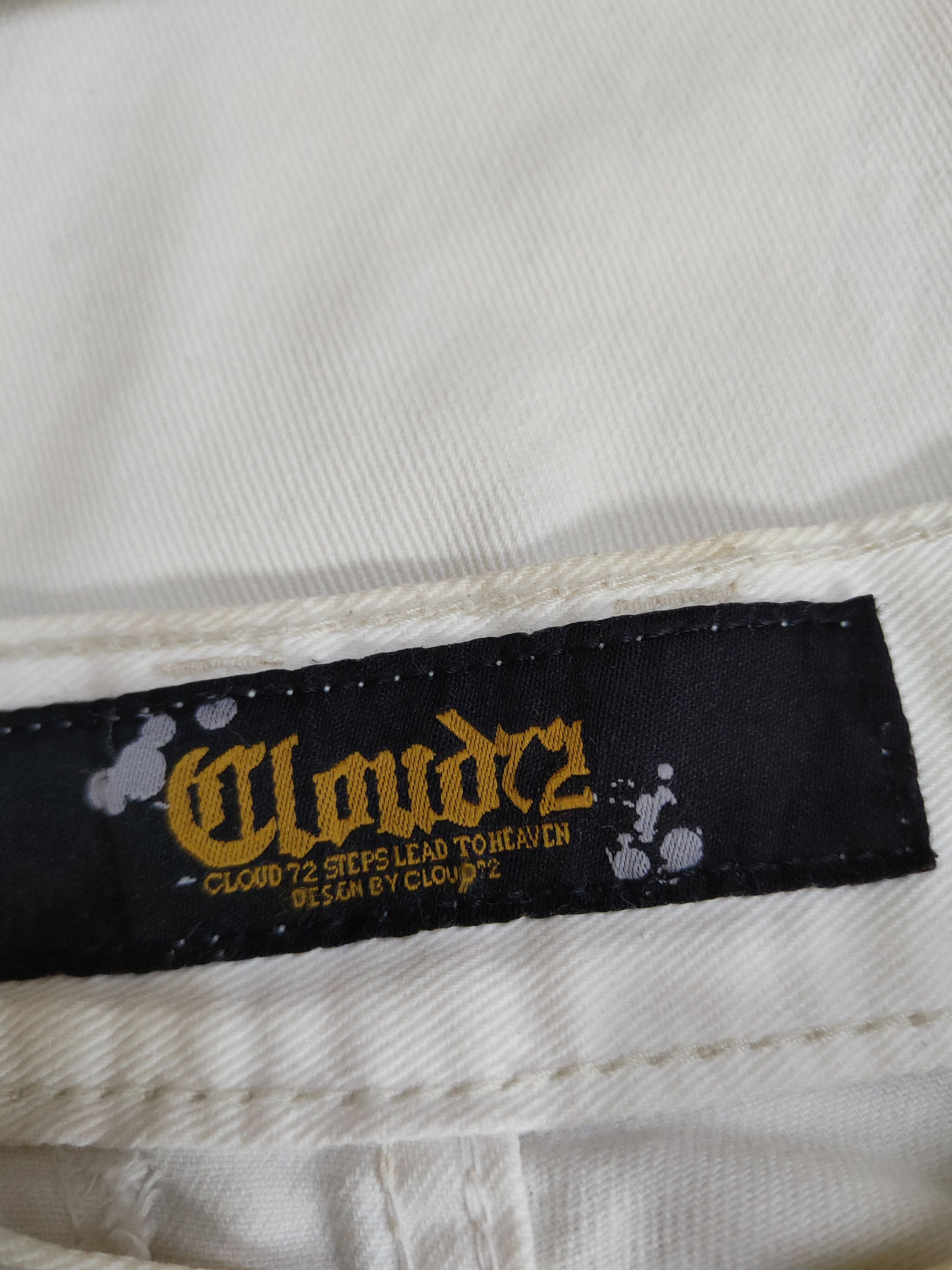 Japanese Brand Cloud 72 White Distressed Ripped Jeans #S2051 Size US 31 - 15 Thumbnail