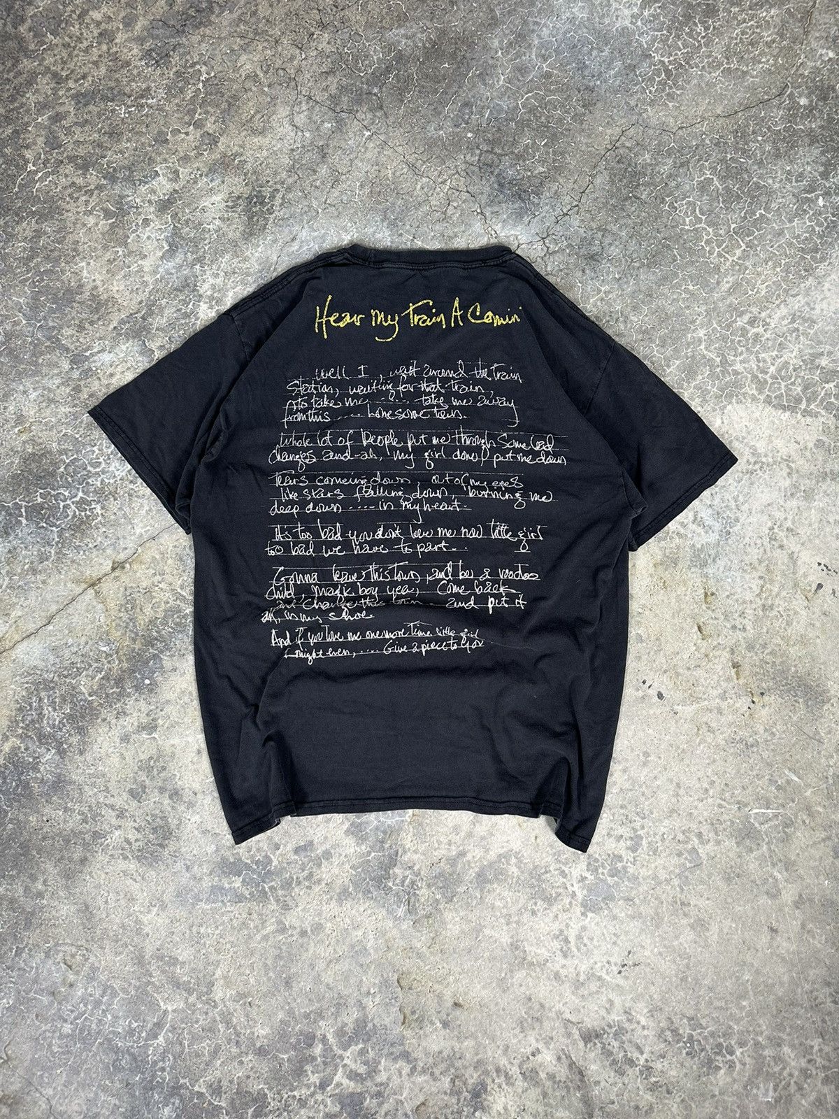 Jimi Hendrix × Vintage Vintage Jimi Hendrix Train Is Comin Tee Size US L / EU 52-54 / 3 - 4 Thumbnail