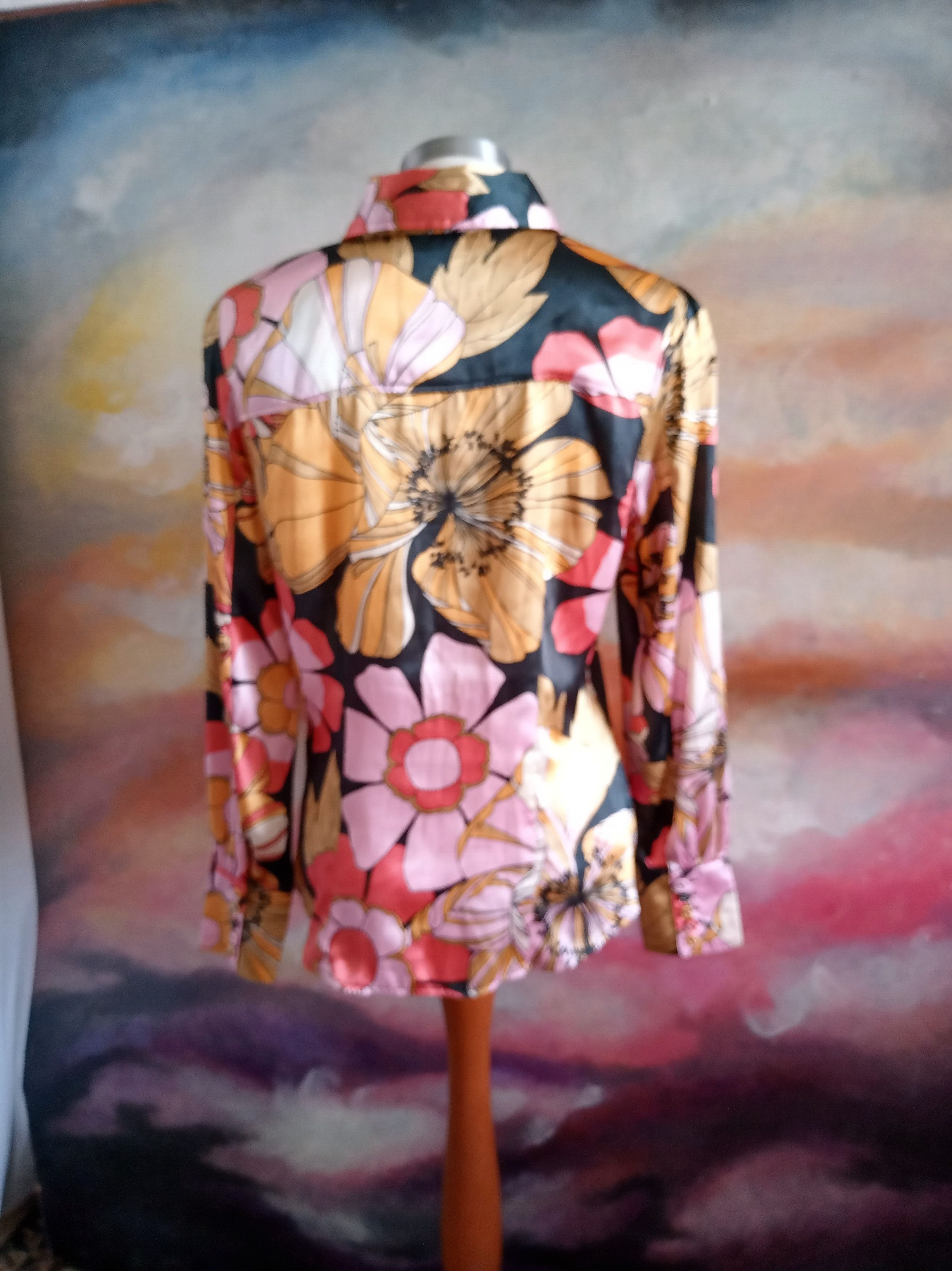 NEXT × Vintage Boho Vintage NEXT satin blouse Size M / US 6-8 / IT 42-44 - 8 Thumbnail