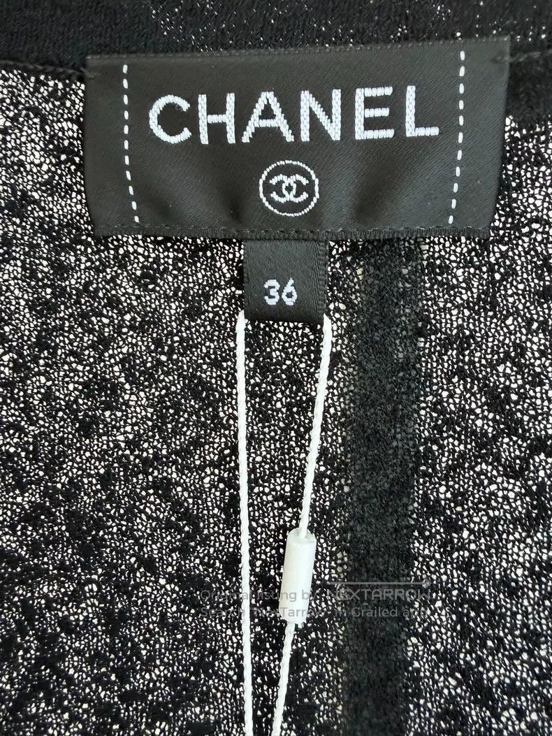 Chanel Chanel Black ruffled sleeve thin cardigan coat Size XS / US 0-2 / IT 36-38 - 4 Thumbnail
