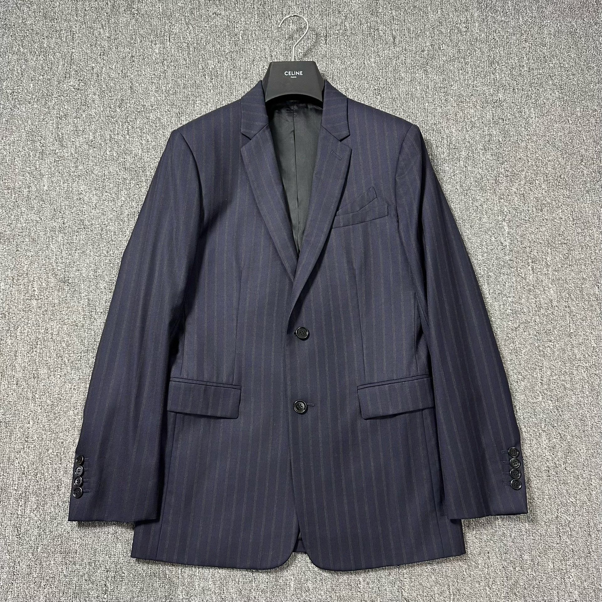Dior Dior Navy Stripe Three-Piece Suit Size US S / EU 44-46 / 1 - 1 Thumbnail