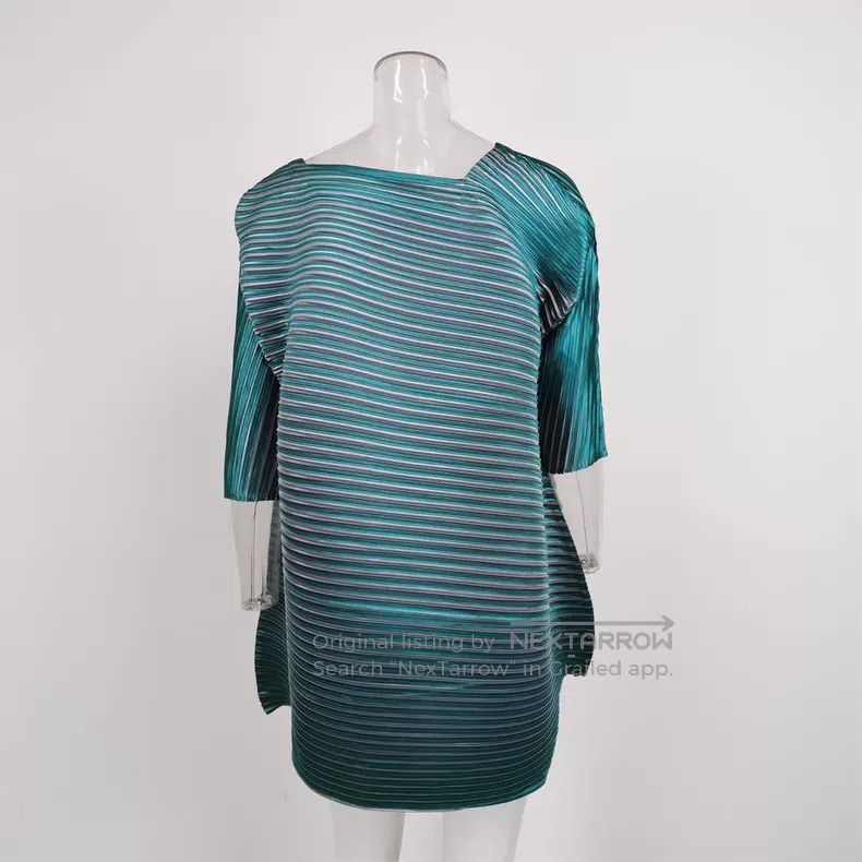 Issey Miyake Issey Miyake Color-Blocked Short Sleeve Top Size L / US 10 / IT 46 - 3 Thumbnail