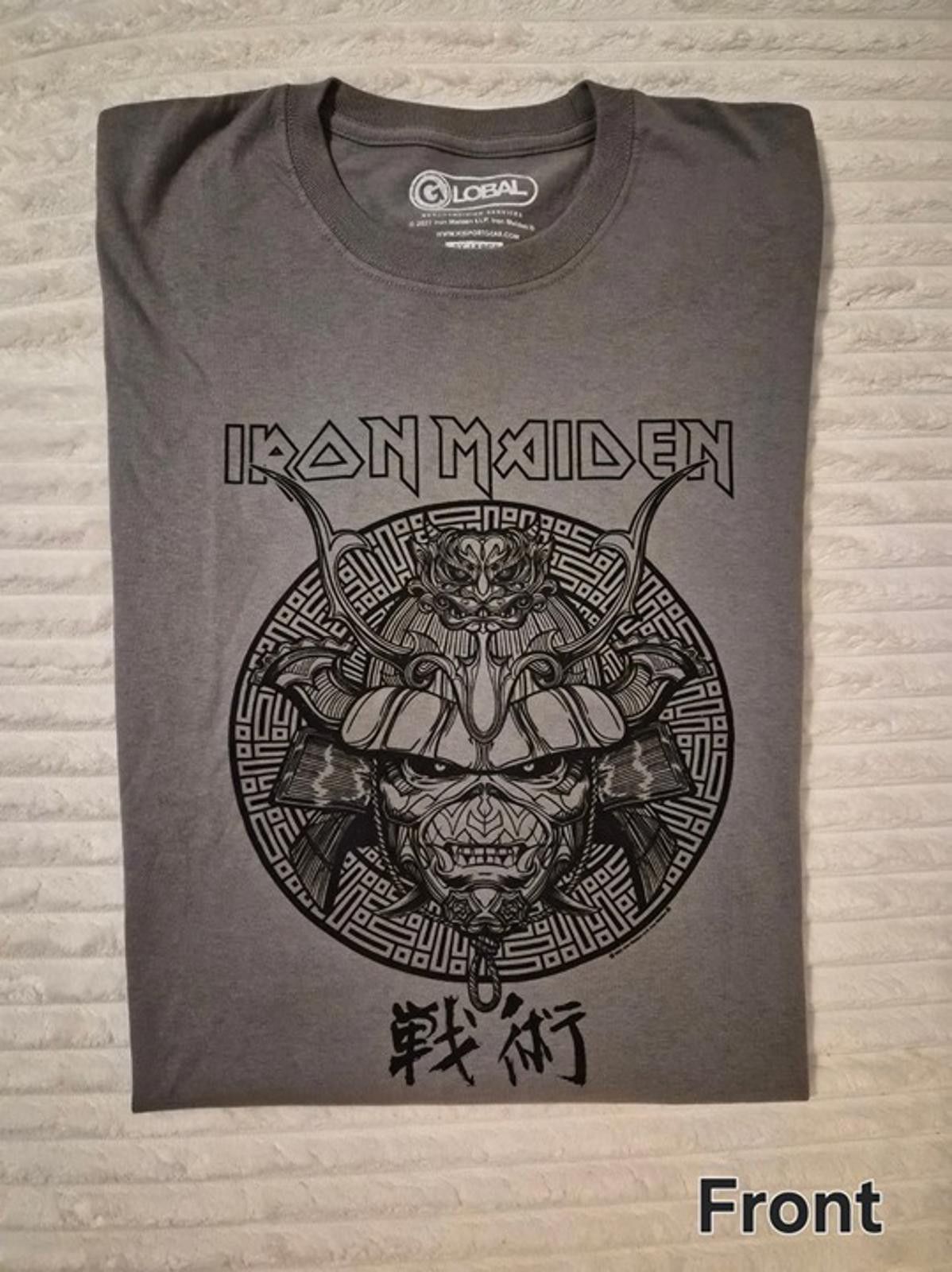 Global Work Iron Maiden Senjutsu Samurai Eddie T-Shirt - Gray XXL Size US XXL / EU 58 / 5 - 1 Thumbnail