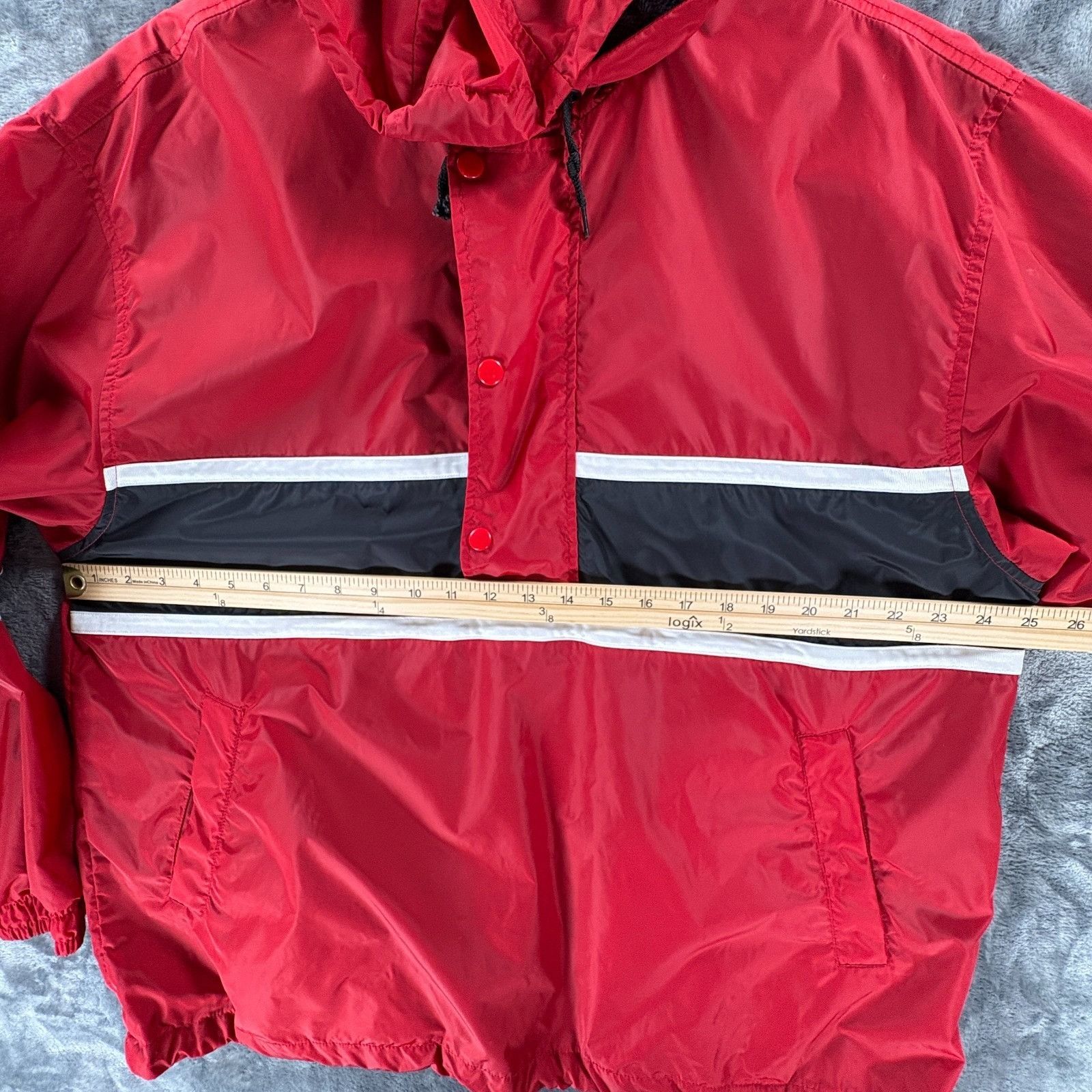 Nike Vintage Nike Red Black Hooded Pullover Windbreaker Jacket Me Size US M / EU 48-50 / 2 - 6 Thumbnail