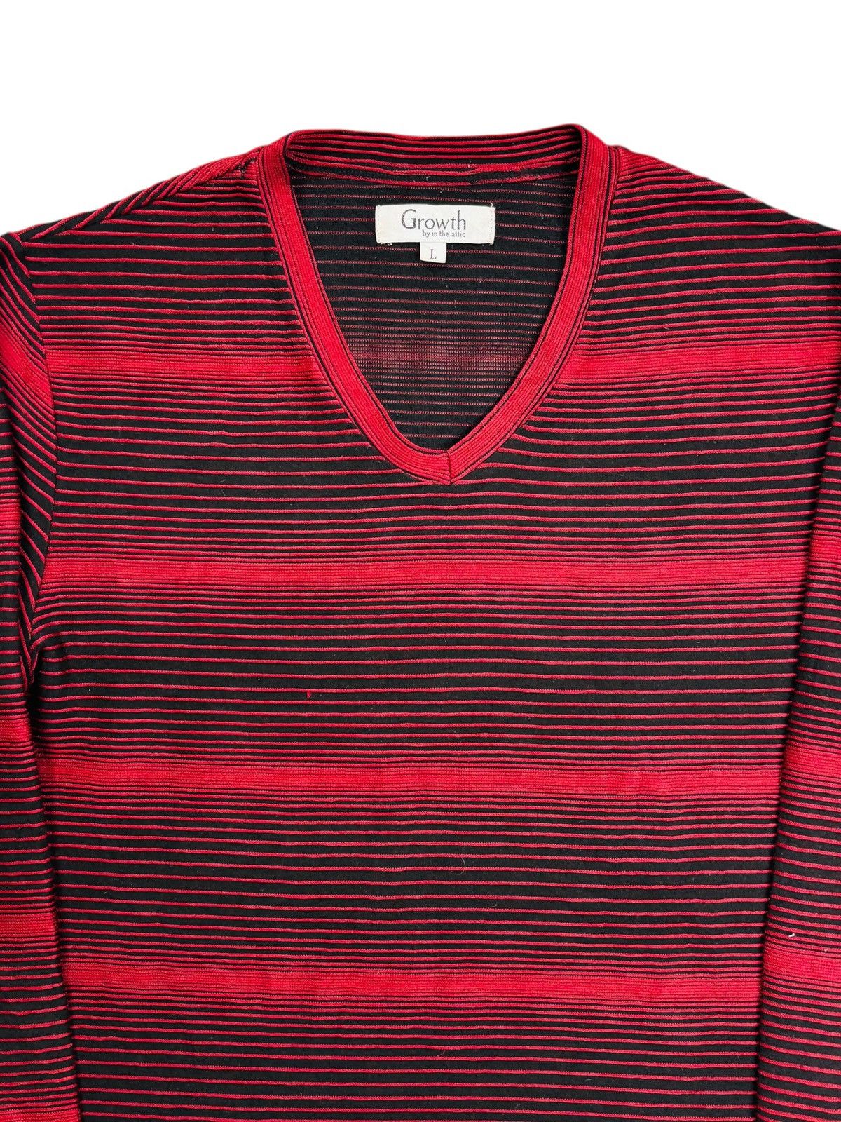 BUFFALO BOBS 2000s In The Attic - Stripeed V Neck LS Size US M / EU 48-50 / 2 - 4 Thumbnail