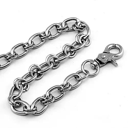 Jewelry Heavy Gunmetal Waist Biker Skull Wallet Key Chain Size ONE SIZE - 3 Thumbnail