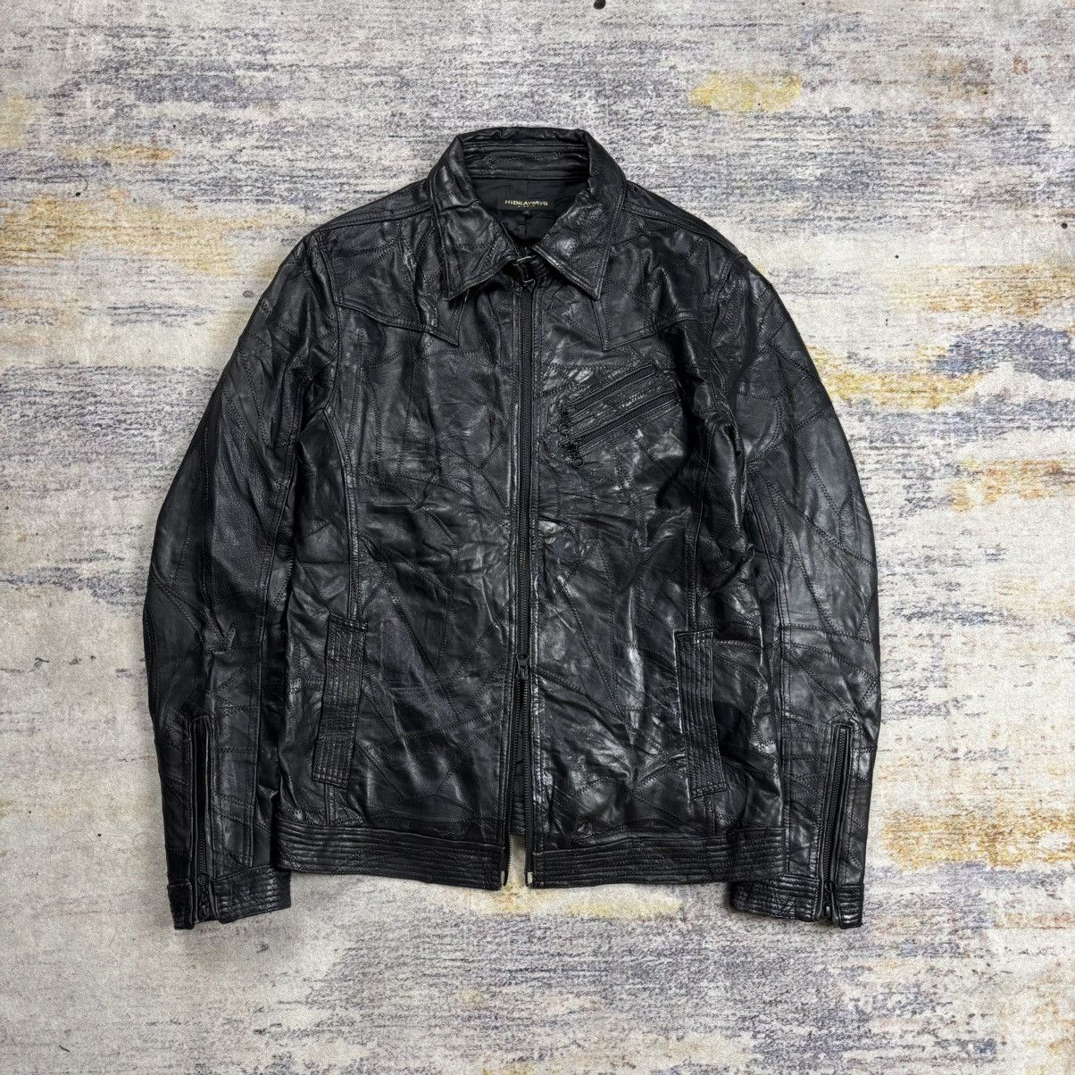 Tornado Mart Hideaways Nicole patchwork riders leather jacket vkei style Size US M / EU 48-50 / 2 - 1 Thumbnail