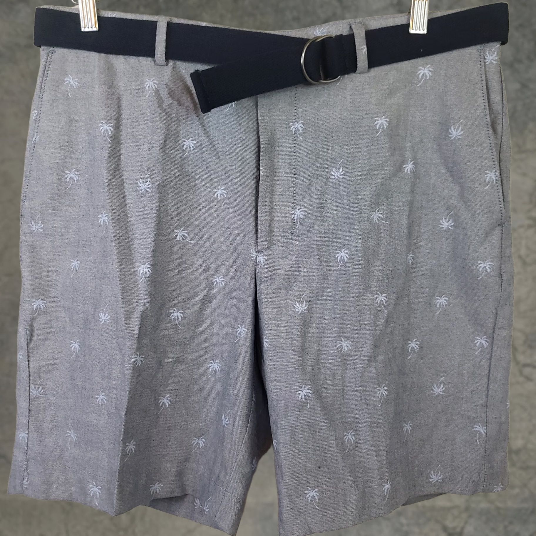 Savane Savane Select Edition Bermuda Shorts Men 34 Blue Belted Palm Trees Flat Front Cotton New Size US 34 / EU 50 - 1 Thumbnail