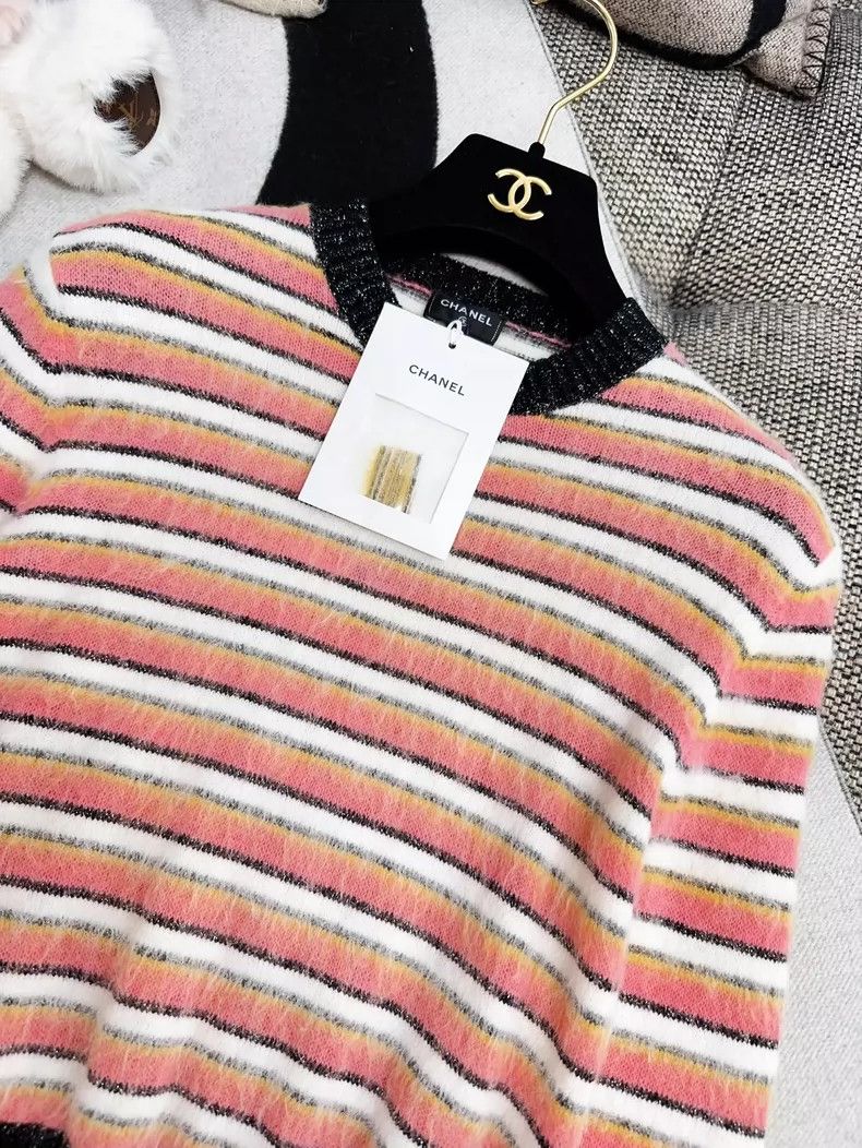Chanel Chanel 22A colorful striped tassel wool knitted sweater Size XXS / US 00 / IT 34 - 8 Thumbnail