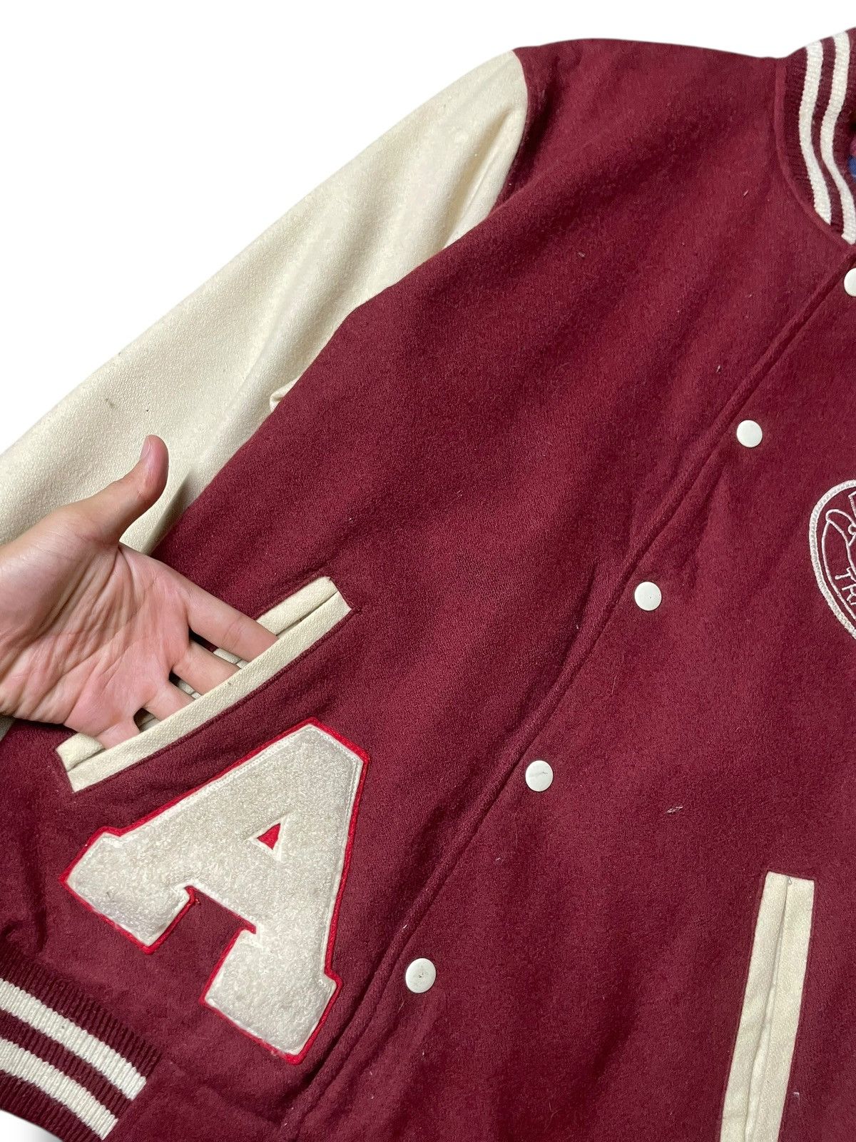 Japanese Brand × Vintage Vintage Mr Soro Embroidered Logo Varsity Jacket (112) Size US L / EU 52-54 / 3 - 5 Thumbnail