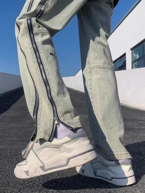 Japanese Brand Misaki x Egawa Light Blue High Street Vintage Loose Jeans Size US 31 - 4 Thumbnail