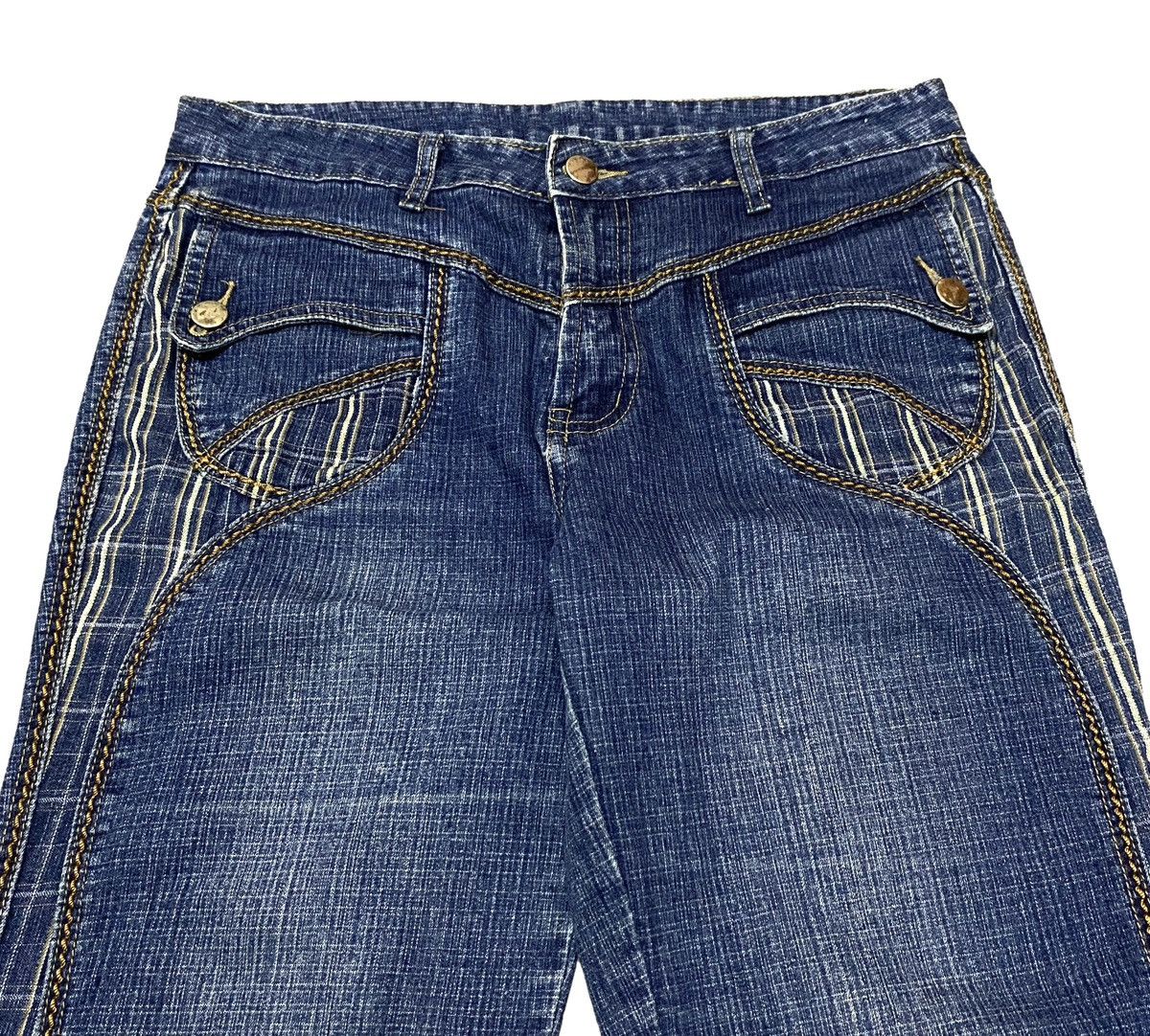 If Six Was Nine Rare Design Vintage Japanese Brand Super Flared Jeans 2000s Size US 30 / EU 46 - 3 Thumbnail