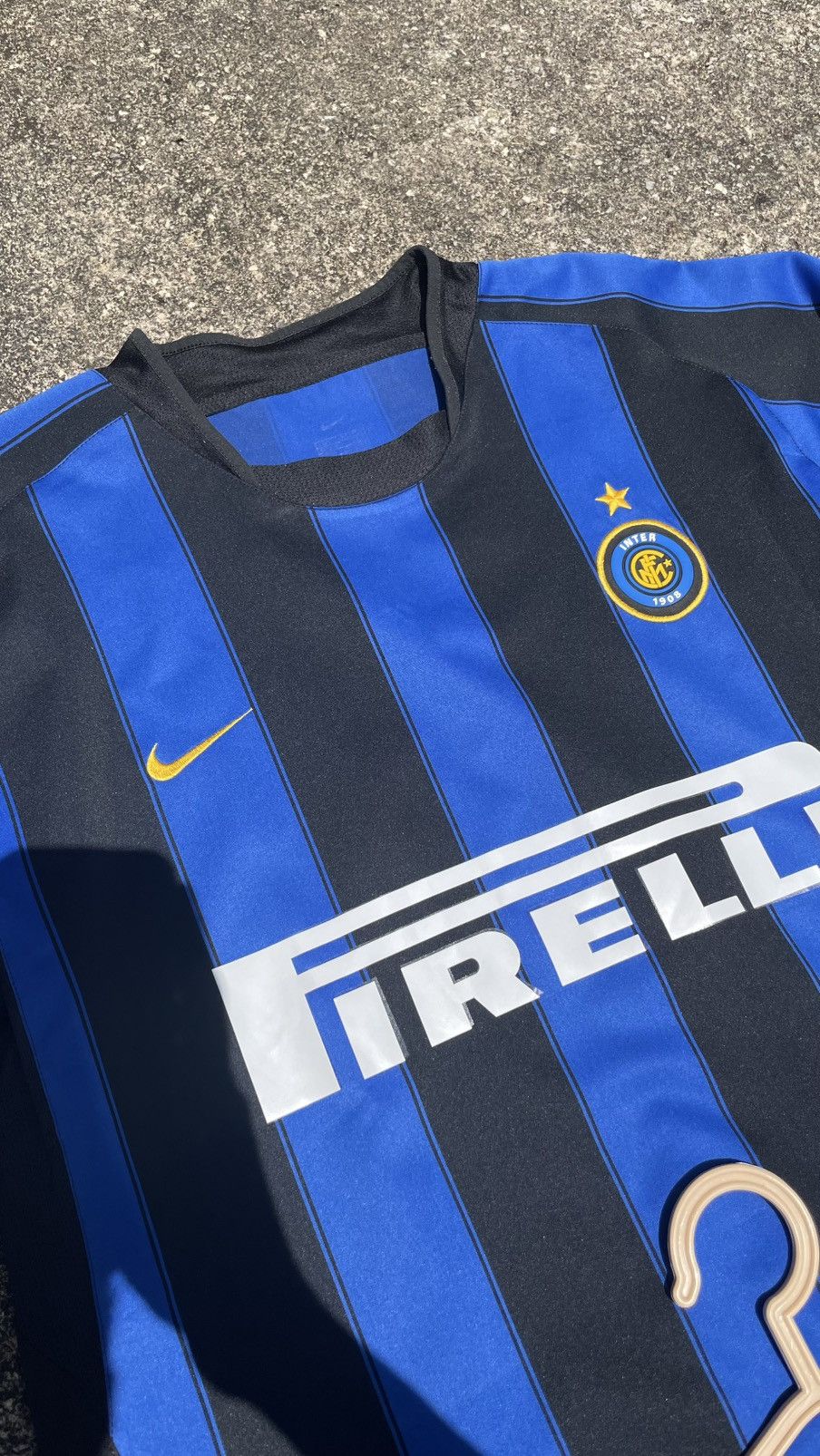 Nike INTER MILAN 03/04 🔵⚫️ JAVIER ZANETTI #4 Size US XL / EU 56 / 4 - 2 Thumbnail