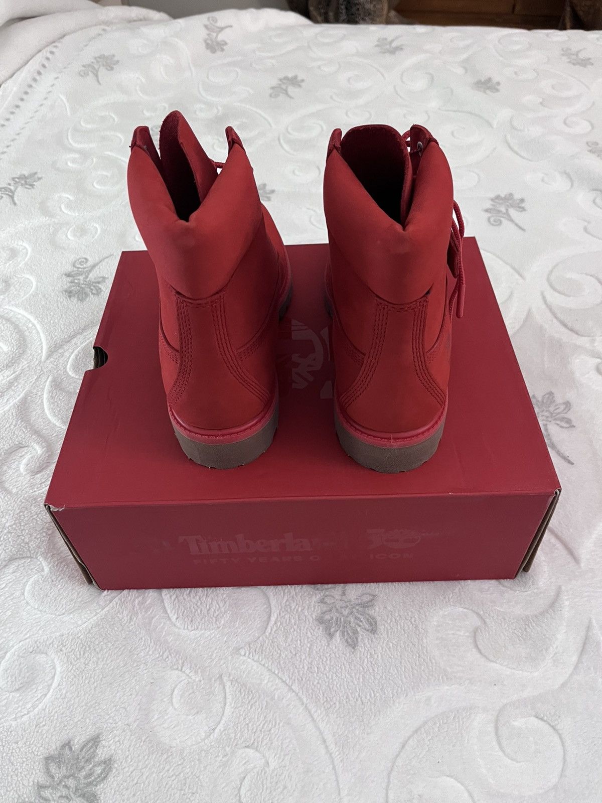 Timberland Brand new Timberland boots in a striking all-red colorway. Size US 7.5 / EU 40-41 - 6 Thumbnail
