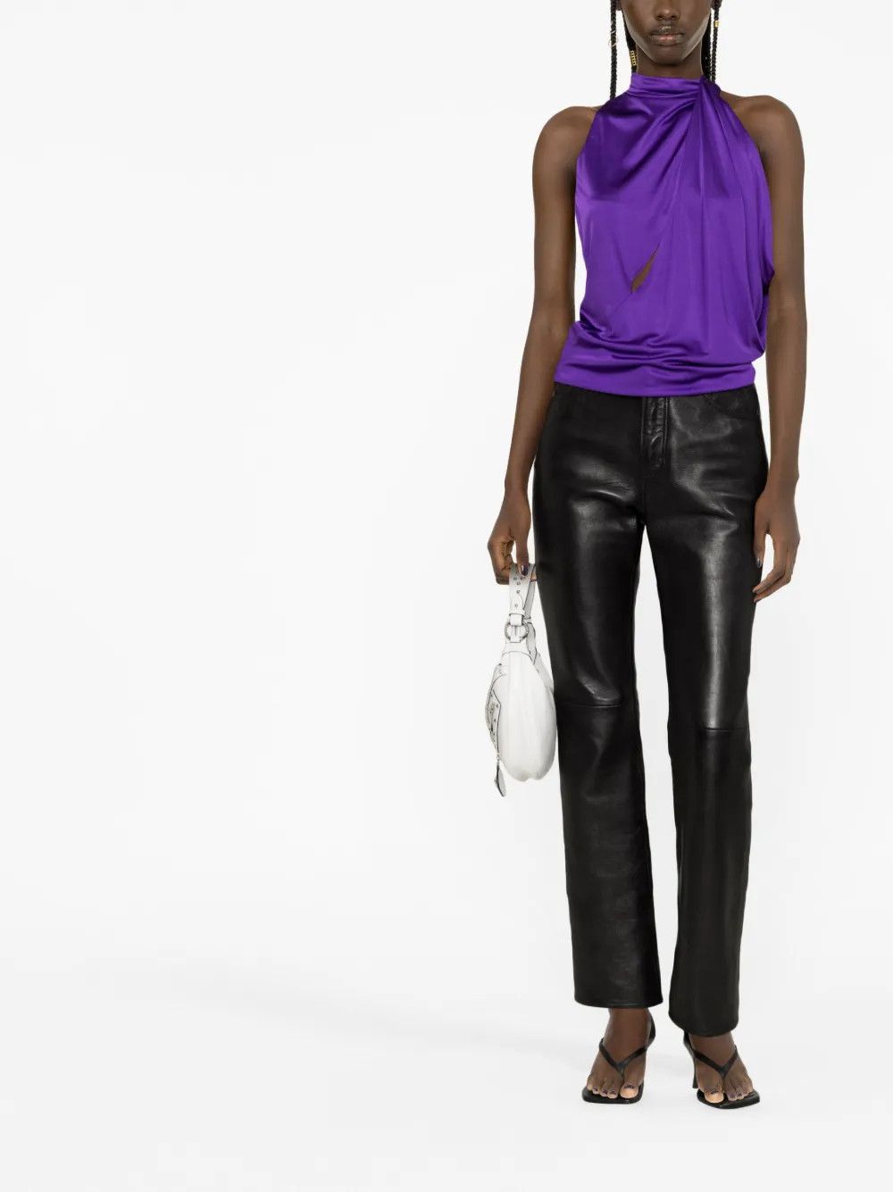 Versace o1y0226 Blouse in Purple Size S / US 4 / IT 40 - 2 Thumbnail