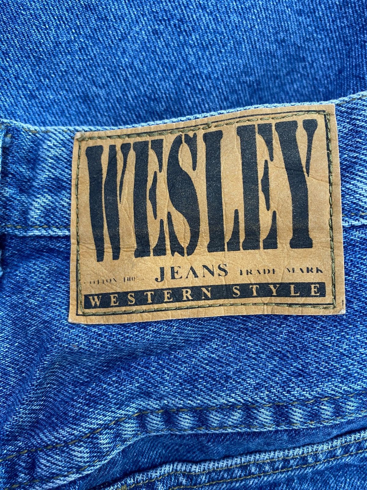 Japanese Brand Japanese Wesley Brand Acid Blue Wash Style Distressed Jeans Size US 30 / EU 46 - 10 Thumbnail