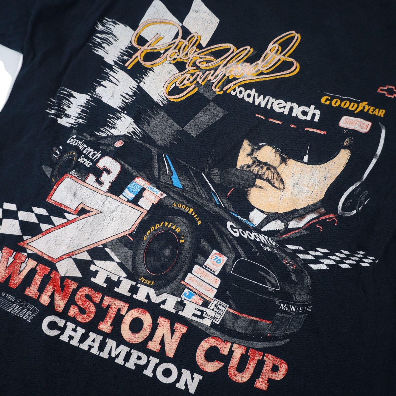 NASCAR × Vintage VTG 90s Dale Earnhardt Winston Cup Champion Graphic T Shirt Size US L / EU 52-54 / 3 - 4 Thumbnail