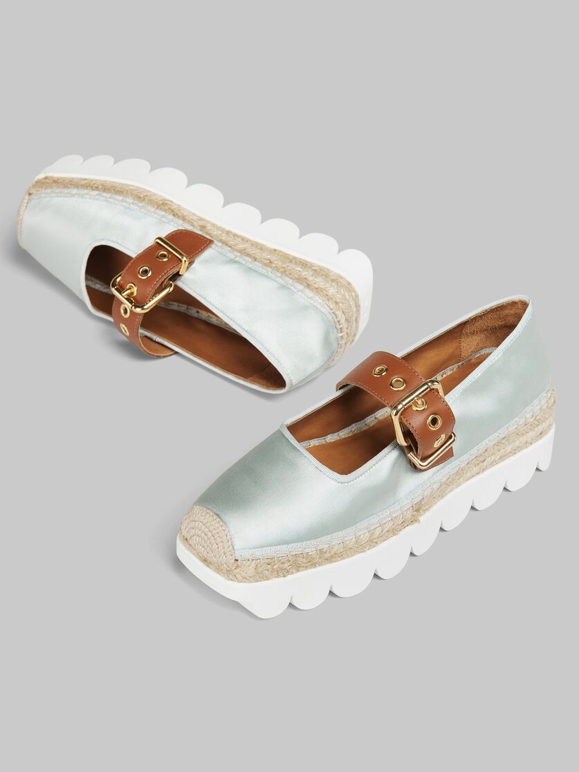 Marni o1w1db10125 Satin Petal Espadrillas in Light Blue Size US 5 / IT 35 - 4 Thumbnail
