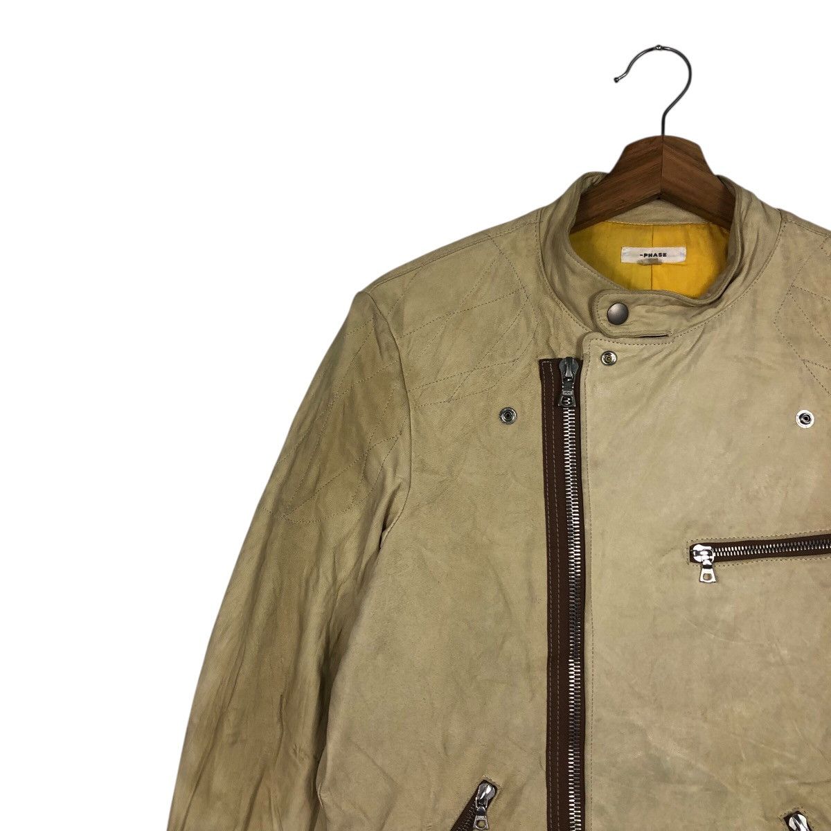 Japanese Brand Vintage Biker Leather Jacket Phase Riri Zipper Issey Miyake Size US S / EU 44-46 / 1 - 8 Thumbnail