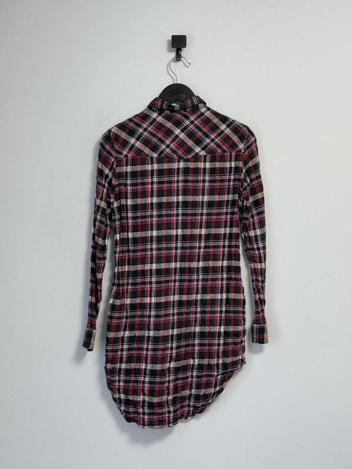 Acne Studios Acne Studios Pink Plaid Flannel Shirt Long Sleeve Size XXS / US 00 / IT 34 - 13 Thumbnail
