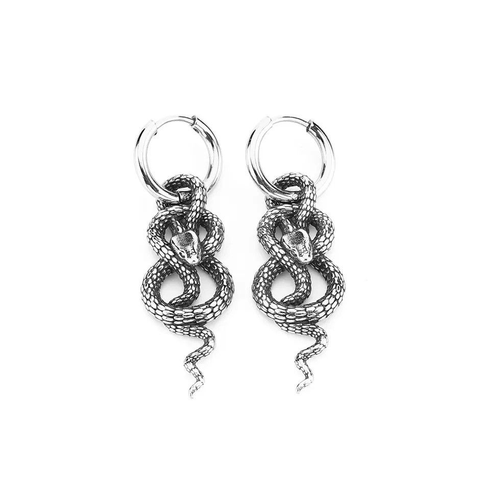 Jewelry × Vintage Twisted Snake Pierced Earrings 🐍 Size ONE SIZE - 4 Thumbnail