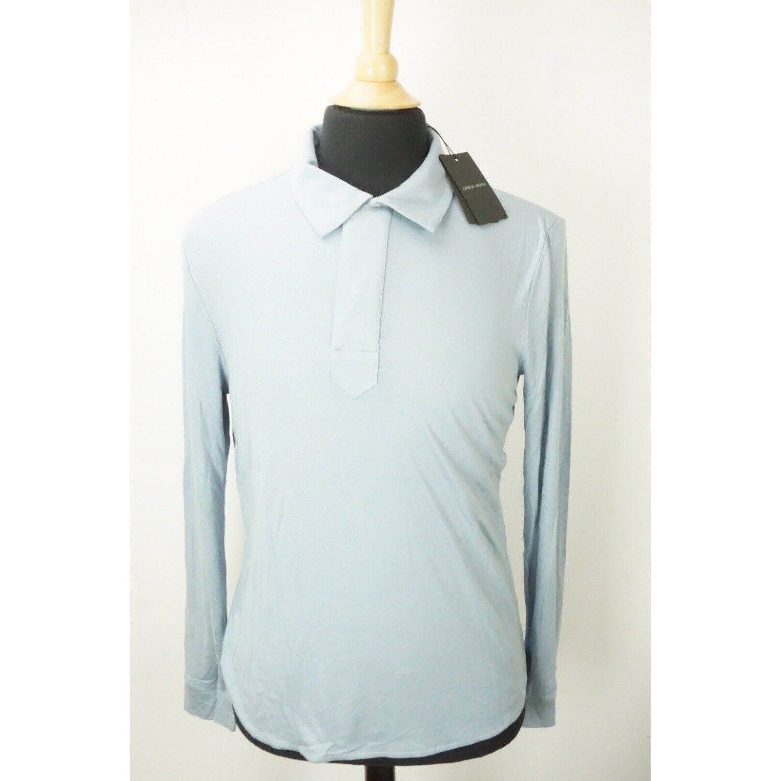 Giorgio Armani Giorgio Armani Black Label Light Blue Cashmere Blend Rugby S Size US M / EU 48-50 / 2 - 1 Thumbnail