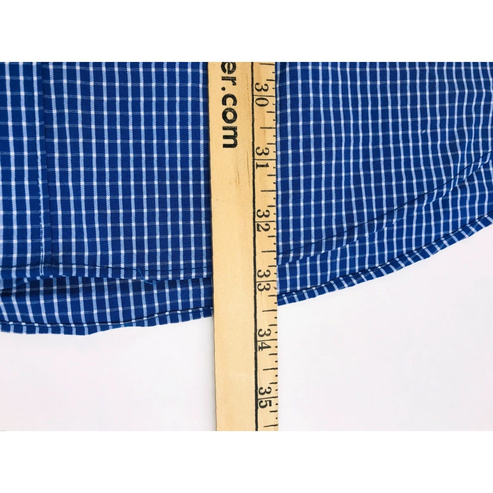 Van Heusen Van Heusen Shirt Men 2XL Blue White Check Long Sleeve Pocket Button Up Size US XXL / EU 58 / 5 - 4 Thumbnail
