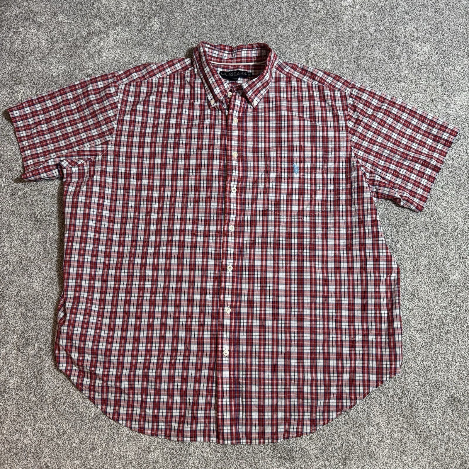 U.S. Polo Assn. US Polo Assn Button Up Shirt Mens 2XL Plaid Academia Preppy Size US XXL / EU 58 / 5 - 1 Thumbnail