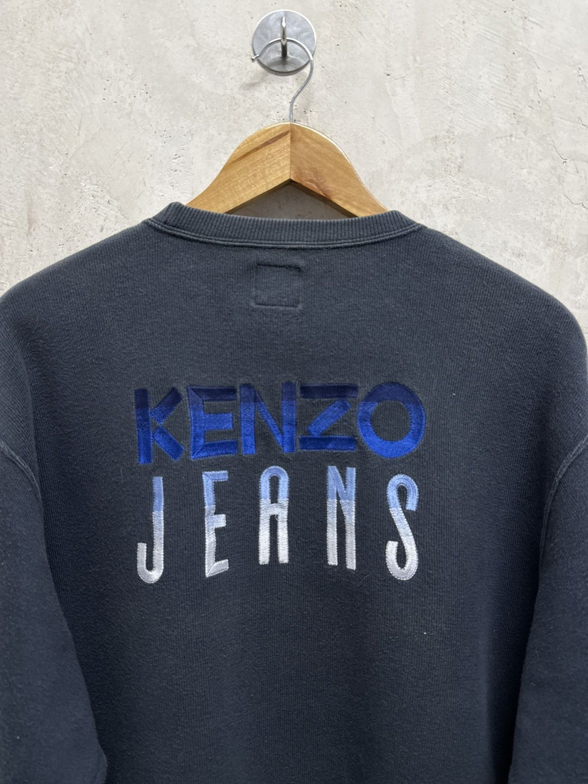 Kenzo Vintage Kenzo Jeans Indigo Sweatshirt Size US M / EU 48-50 / 2 - 2 Thumbnail