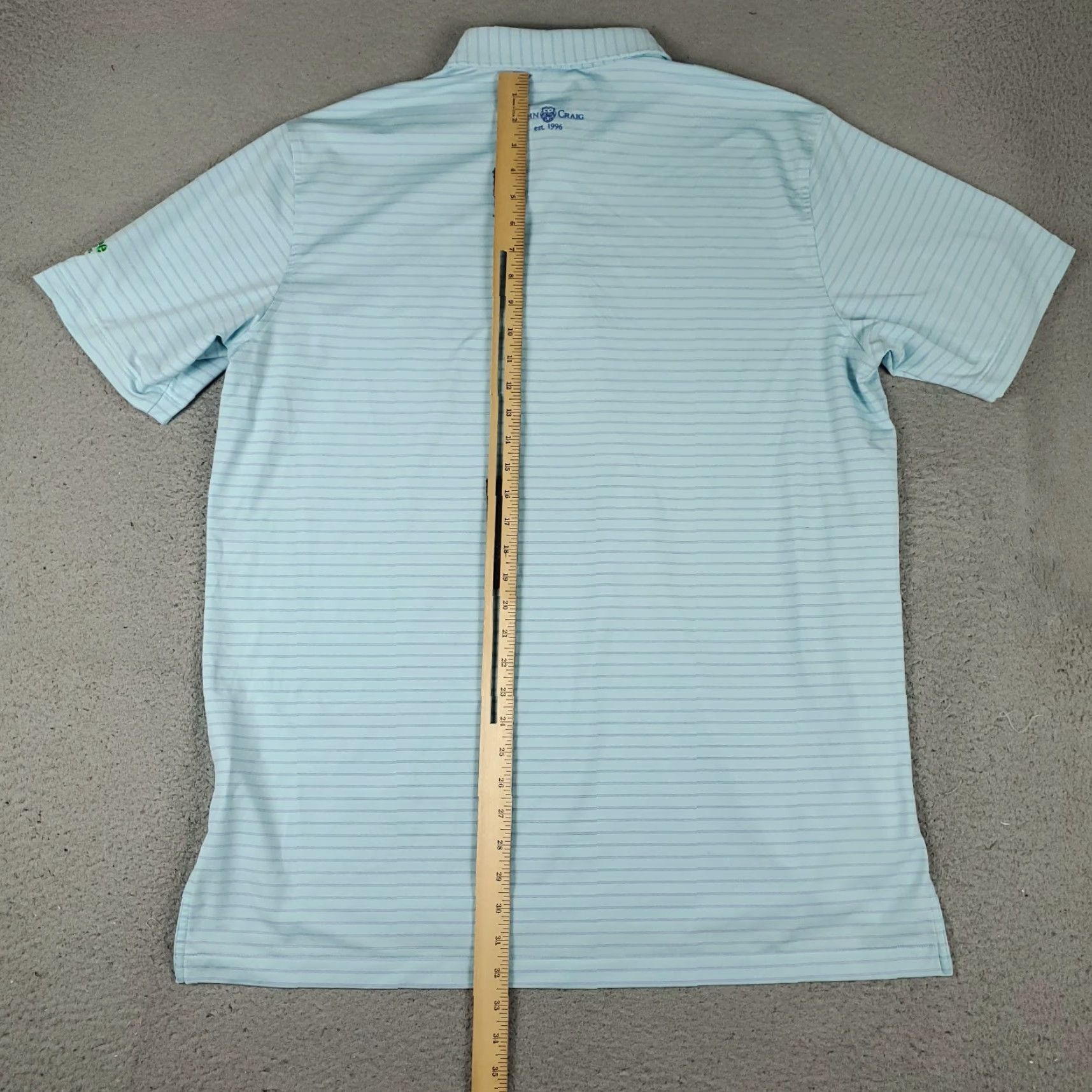 Peter Millar Peter Millar Polo Shirt Mens XL Blue Striped Short Sleeve Polo Button Logo Casual Activewear Golf Size US XL / EU 56 / 4 - 7 Thumbnail