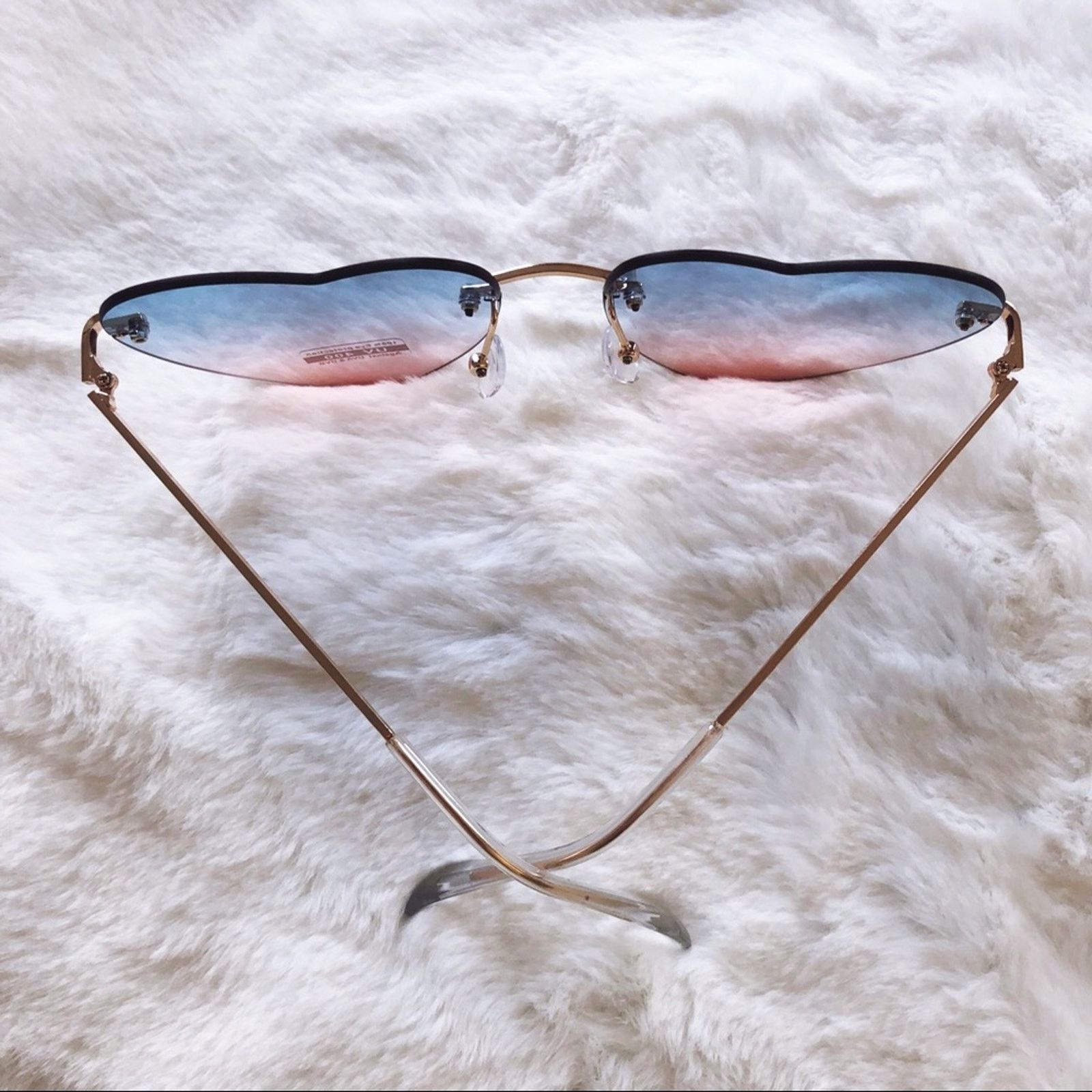 Other Miley Blue & Pink Gradient Heart Sunglasses Size ONE SIZE - 8 Thumbnail