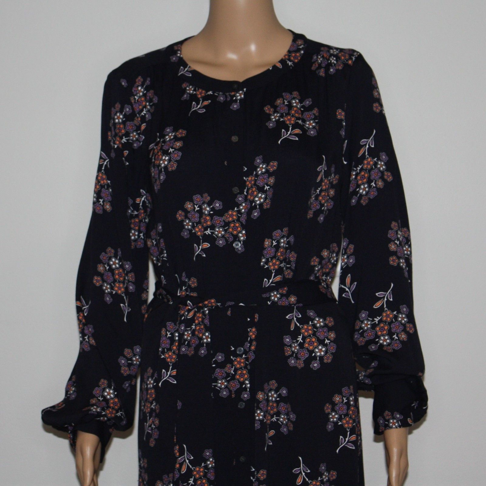 Loft Anemone Floral Shirtdress In Fresh Navy Color and size M NWT Size M / US 6-8 / IT 42-44 - 11 Thumbnail