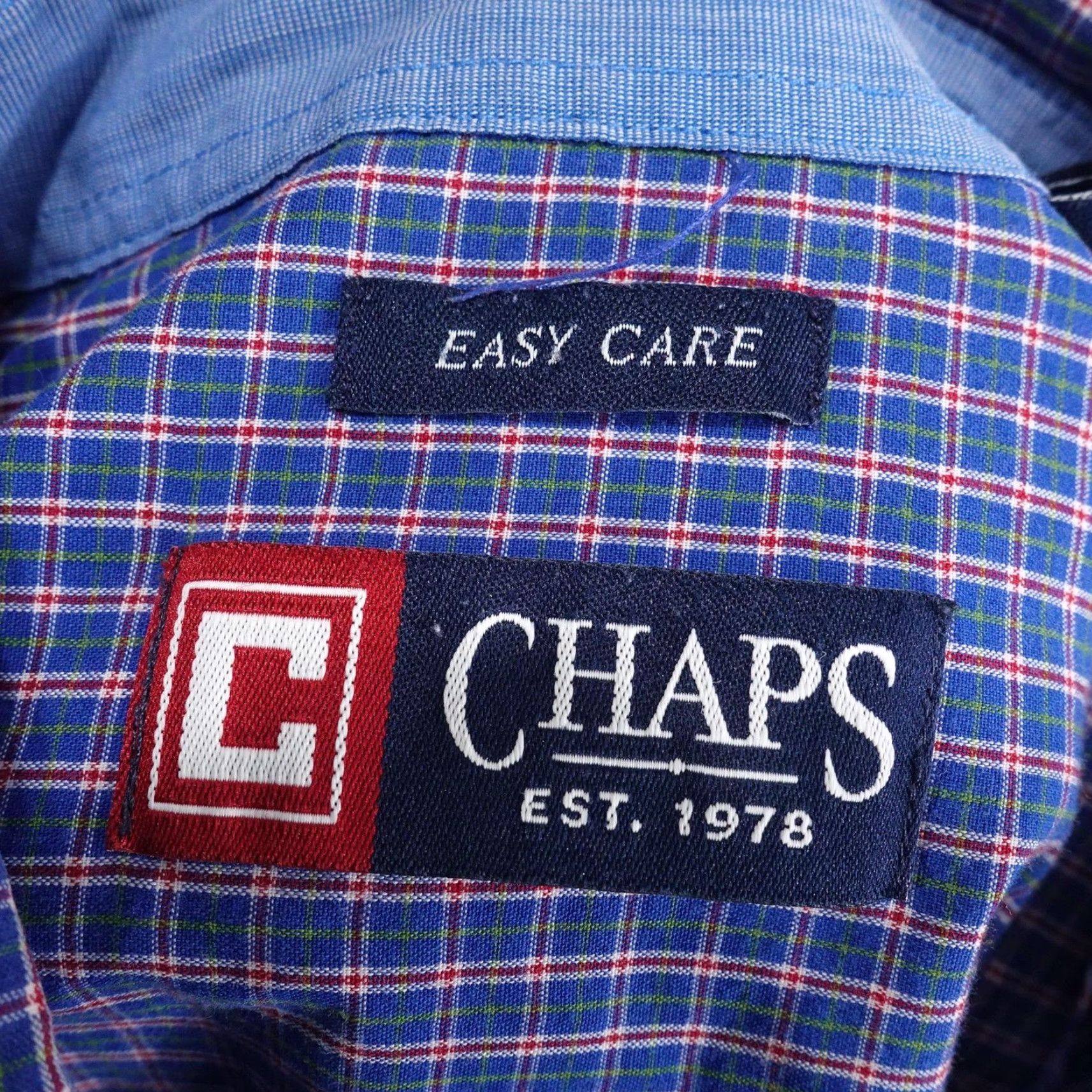 Chaps Chaps Shirt Mens Large Blue Plaid Easy Care Button Down Long Sleeve Casual Size US L / EU 52-54 / 3 - 6 Thumbnail