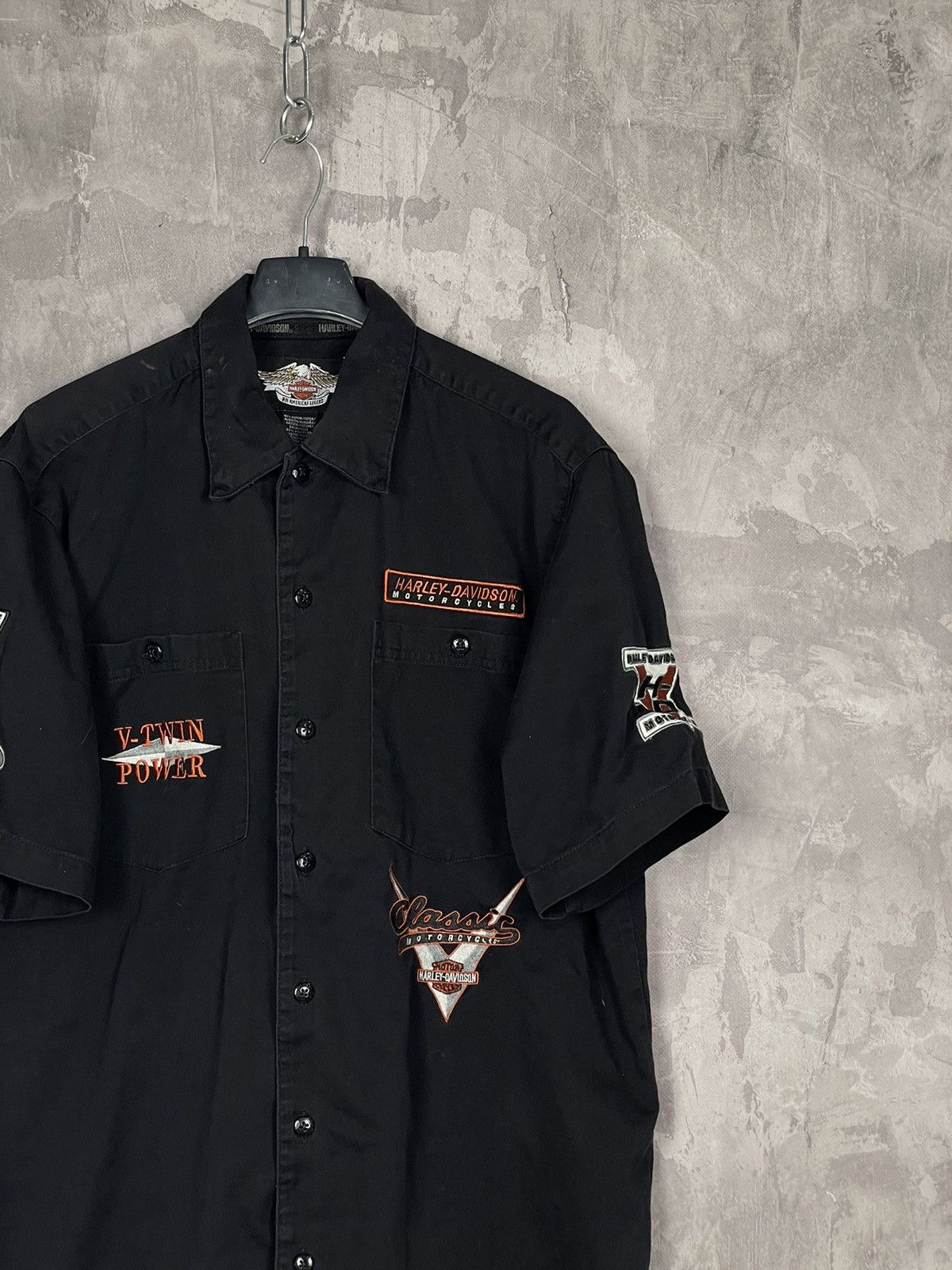 Harley Davidson Harley Davidson Big Embroided Logo Y2K Bike Shirt Button Ups Size US M / EU 48-50 / 2 - 5 Thumbnail