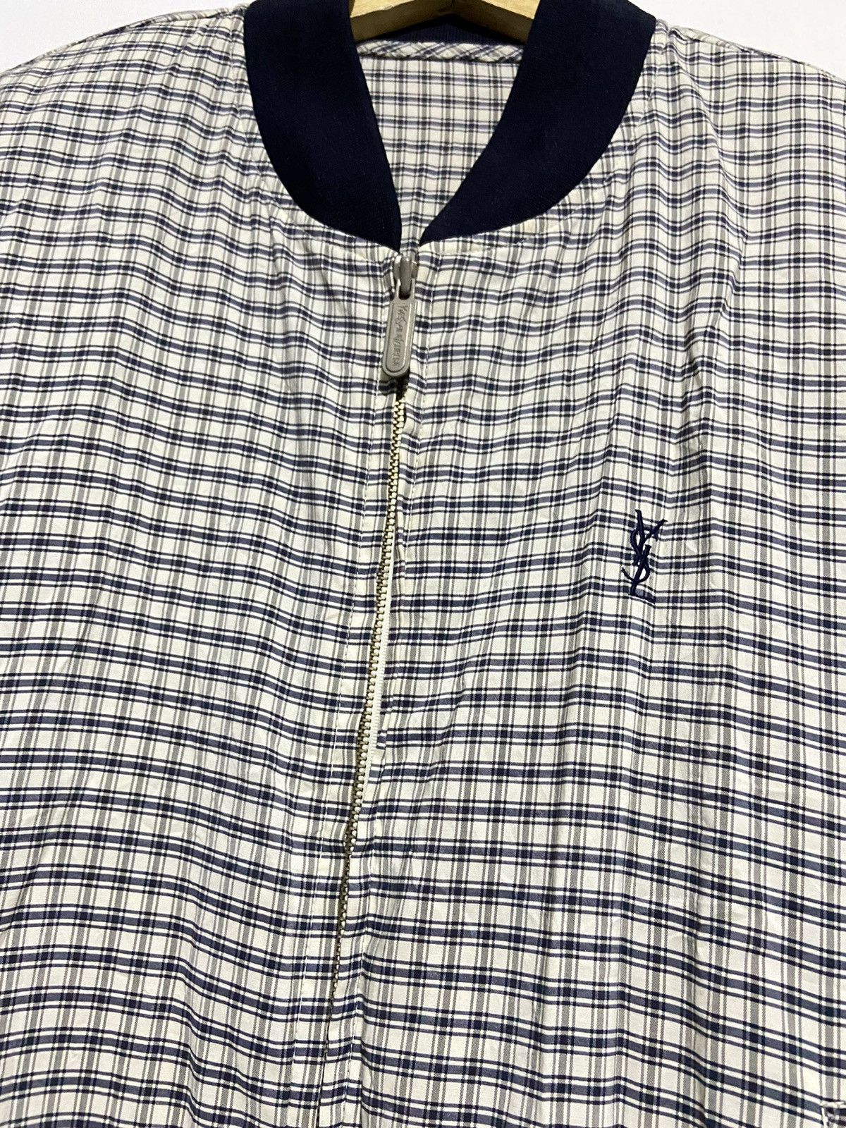 Saint Laurent Paris Vintage Yves Saint Laurent Tartan Bombers Jacket Size US L / EU 52-54 / 3 - 3 Thumbnail