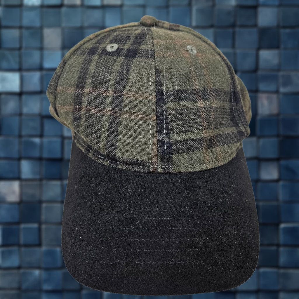 Free People Free People Women's Adjustable Plaid Check One Size Hat Brown Polyester Logo Casual Travel Activewear Fall Winter Spring Size ONE SIZE - 1 Thumbnail