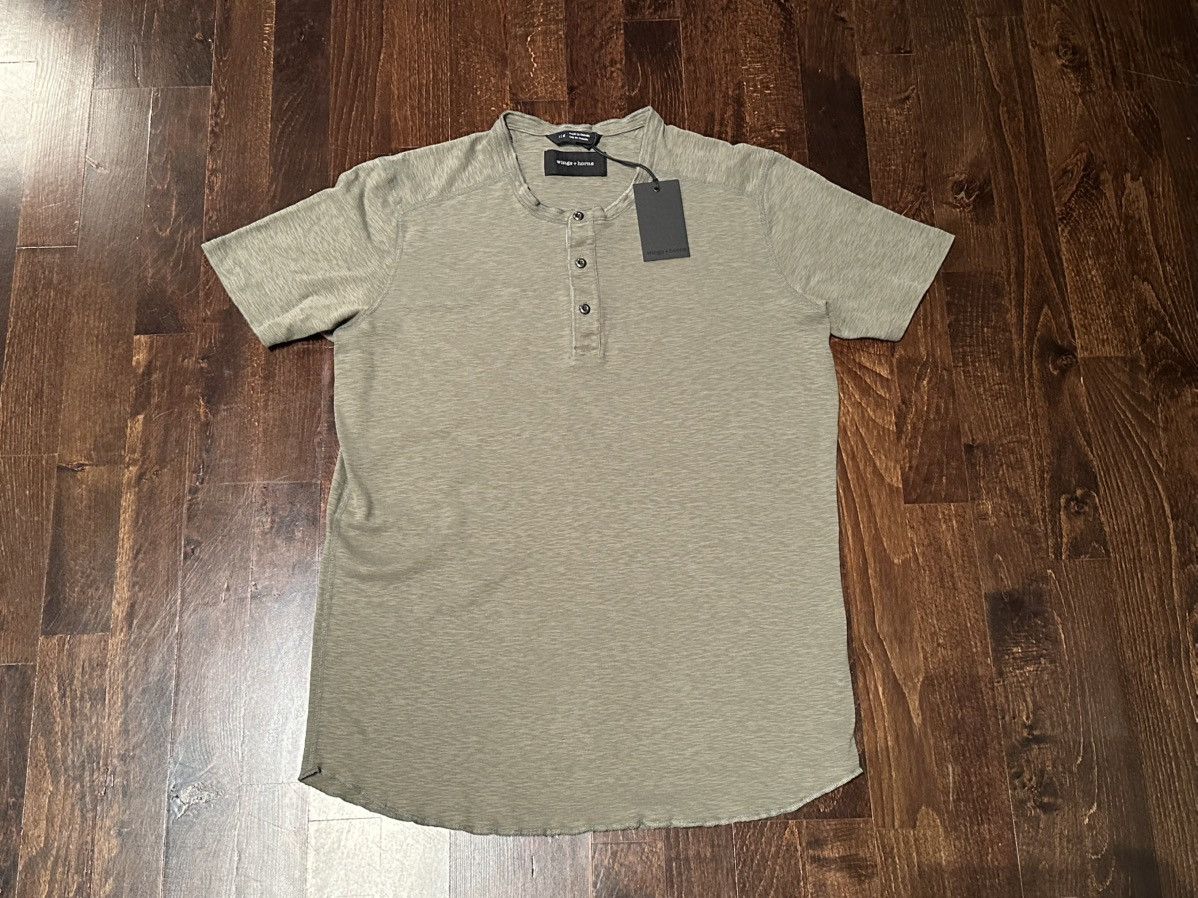 Wings + Horns Wings + Horns 1x1 Slub Short Sleeve Henley Size US L / EU 52-54 / 3 - 4 Thumbnail
