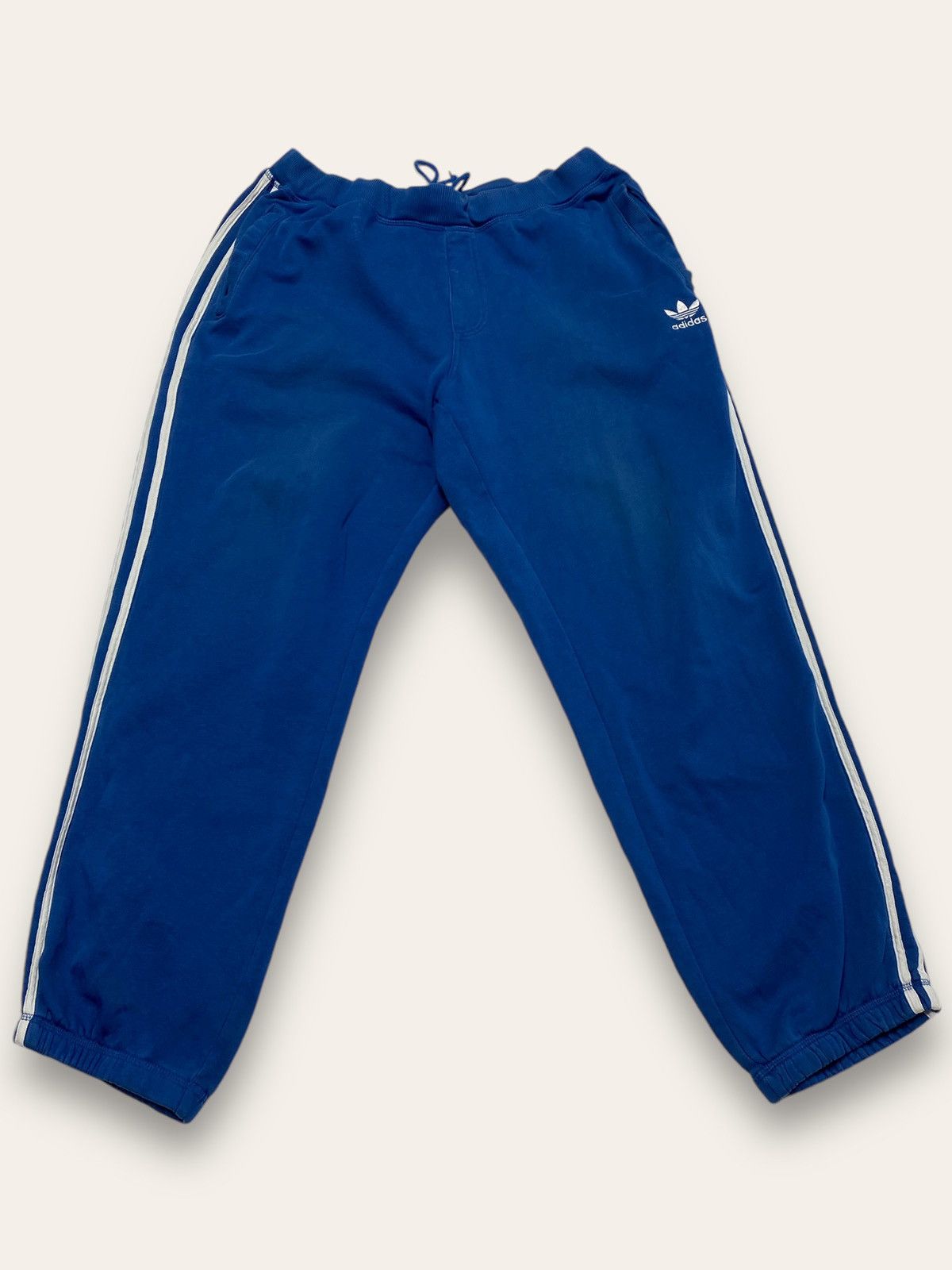 Adidas Vintage ADIDAS Originals Deep Blue Baggy Sweatpants Y2K Size US 34 / EU 50 - 1 Thumbnail