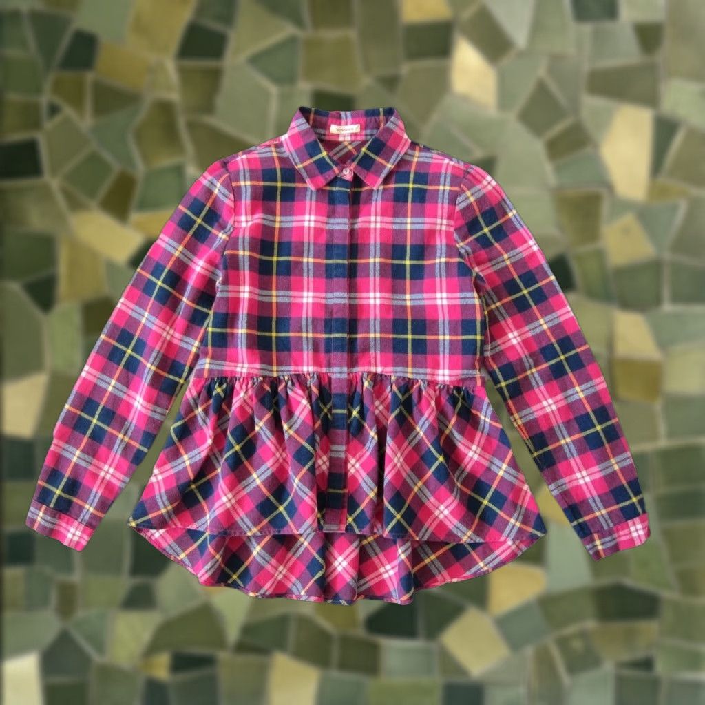 Vintage Sundance Blouse Plaid Button Down 100% Cotton Flannel Pink Small Women Size S / US 4 / IT 40 - 1 Thumbnail