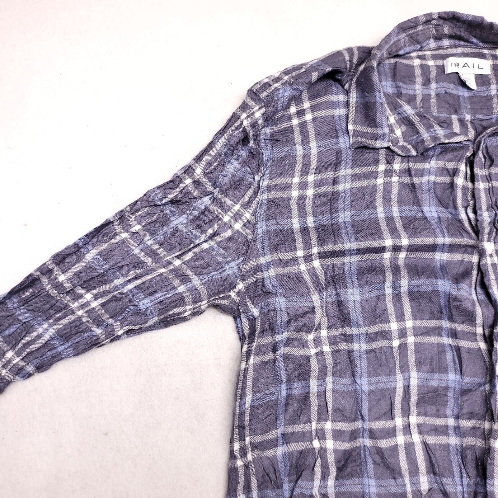 The Rail The Rail Tartan Flannel Shirt Mens Size Large L Blue White Size US L / EU 52-54 / 3 - 4 Thumbnail