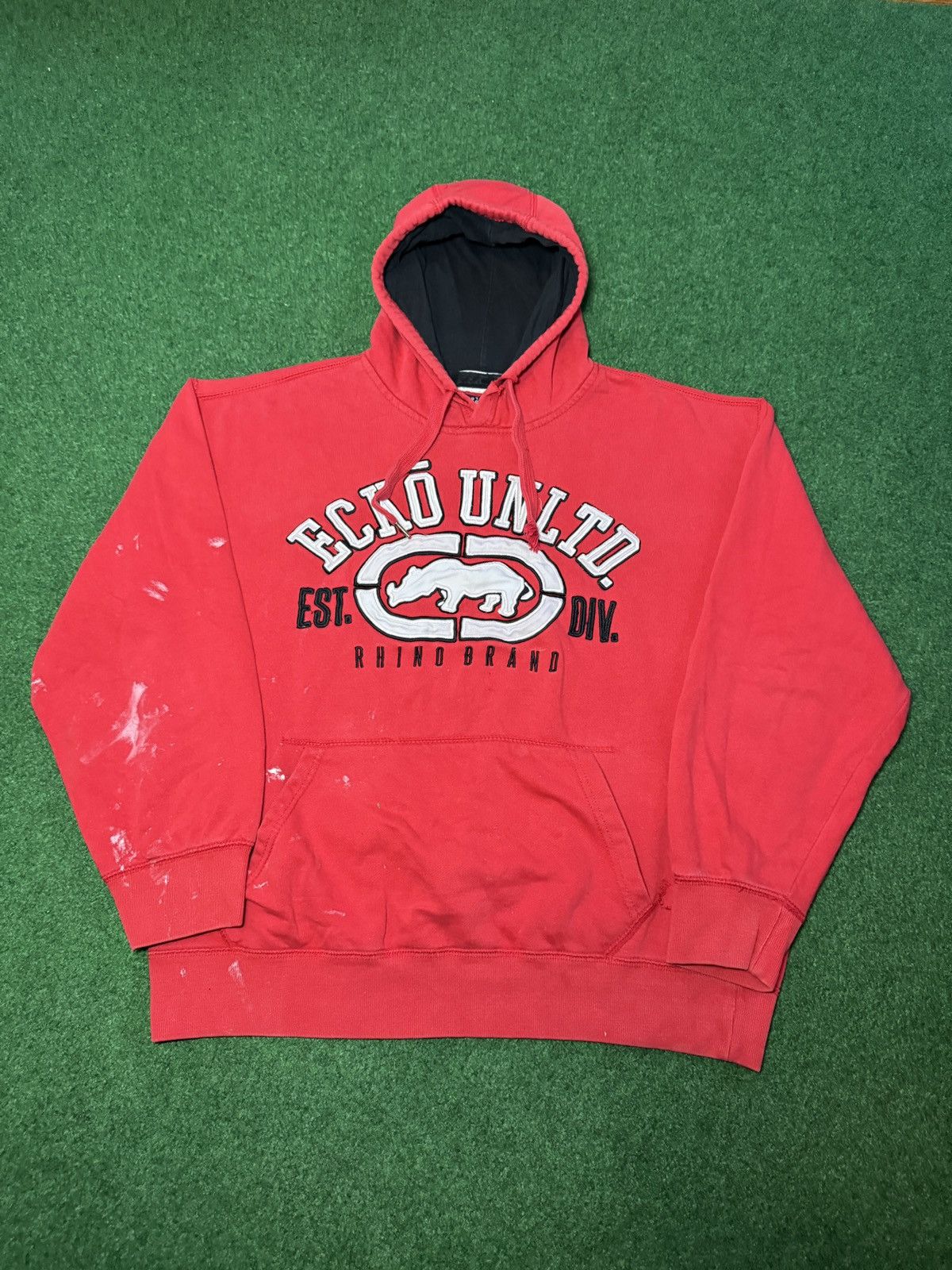 Ecko Unltd. Y2K Ecko Distressed Paint Splatter Grunge Hip Hop Hoodie Size US L / EU 52-54 / 3 - 1 Thumbnail